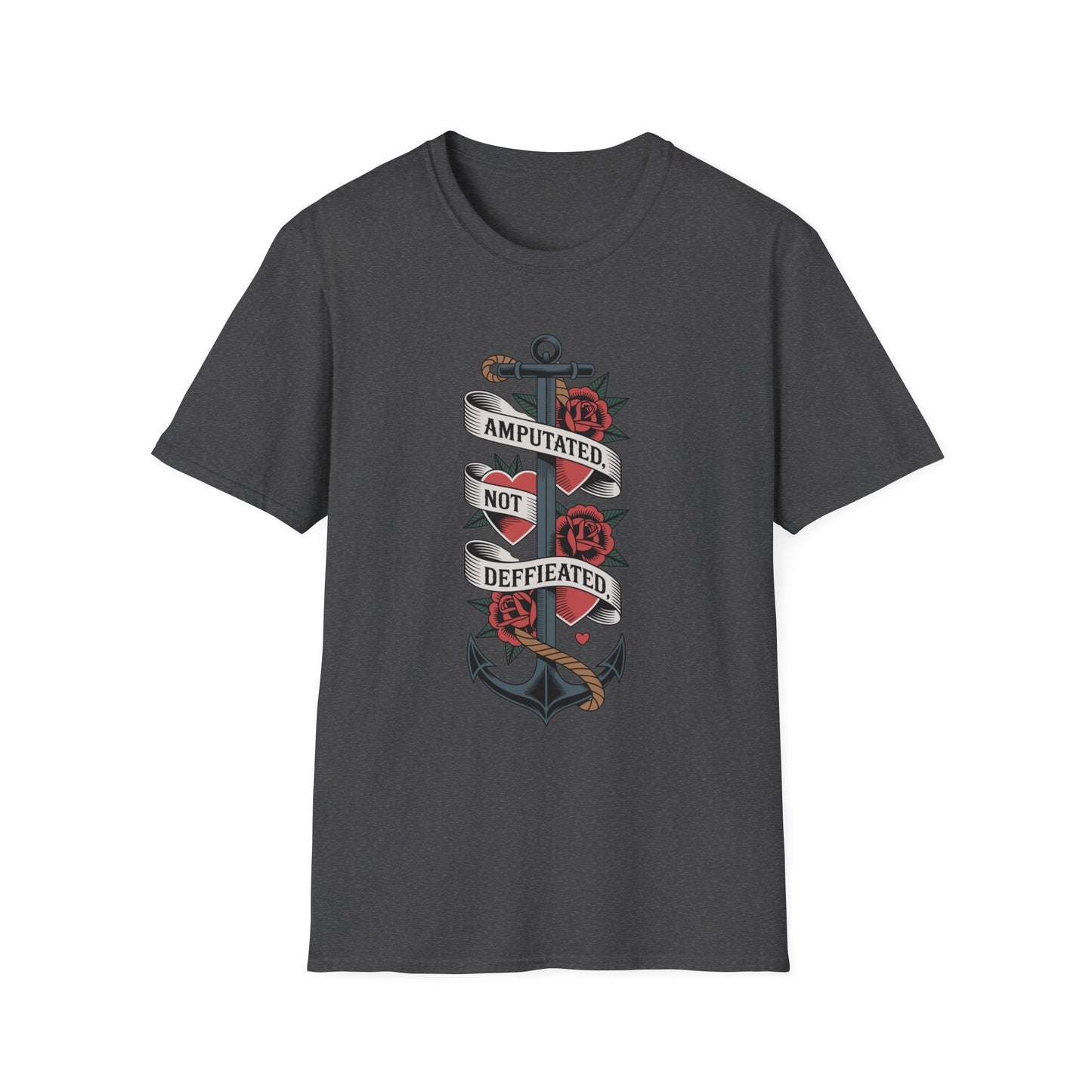 Amputee Humor, Limb Loss Awareness Tee, Amputated Not Defeated V1