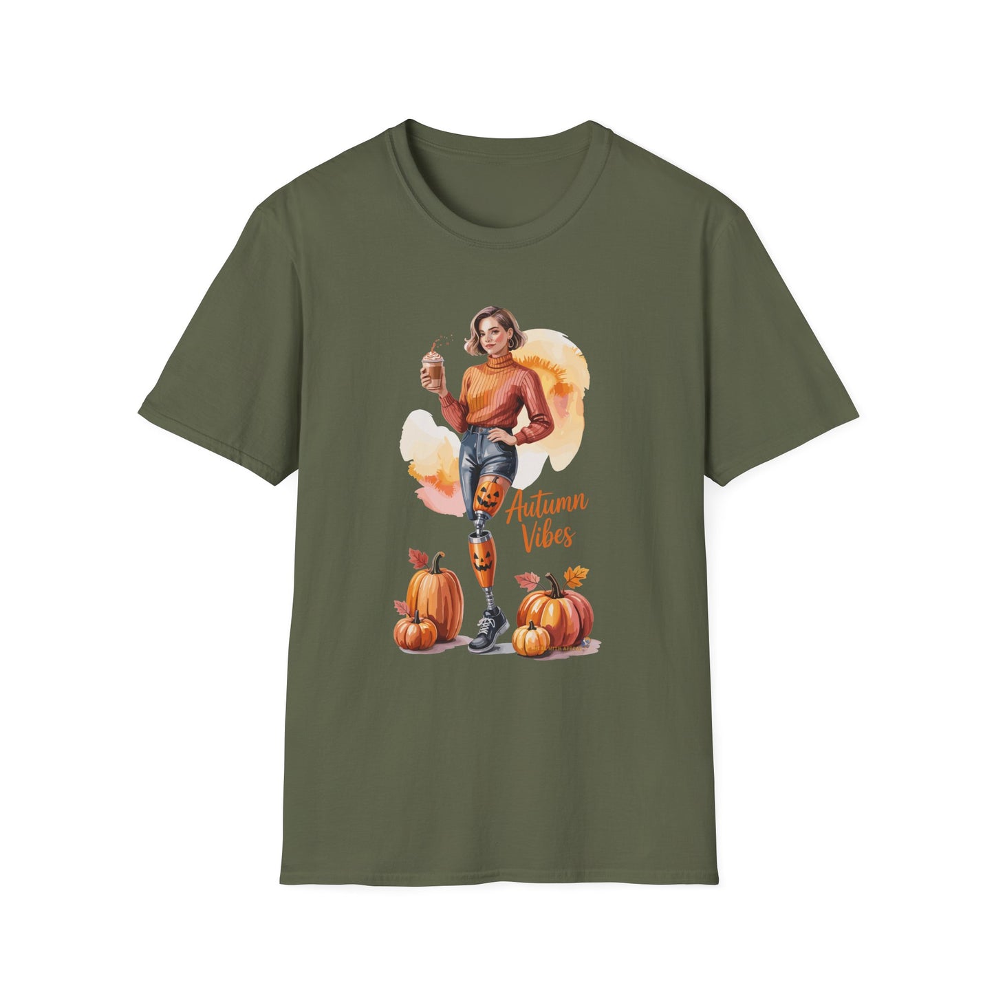 Amputee Humor, Limb Loss Awareness Tee, Autumn Vibes Amputee V2
