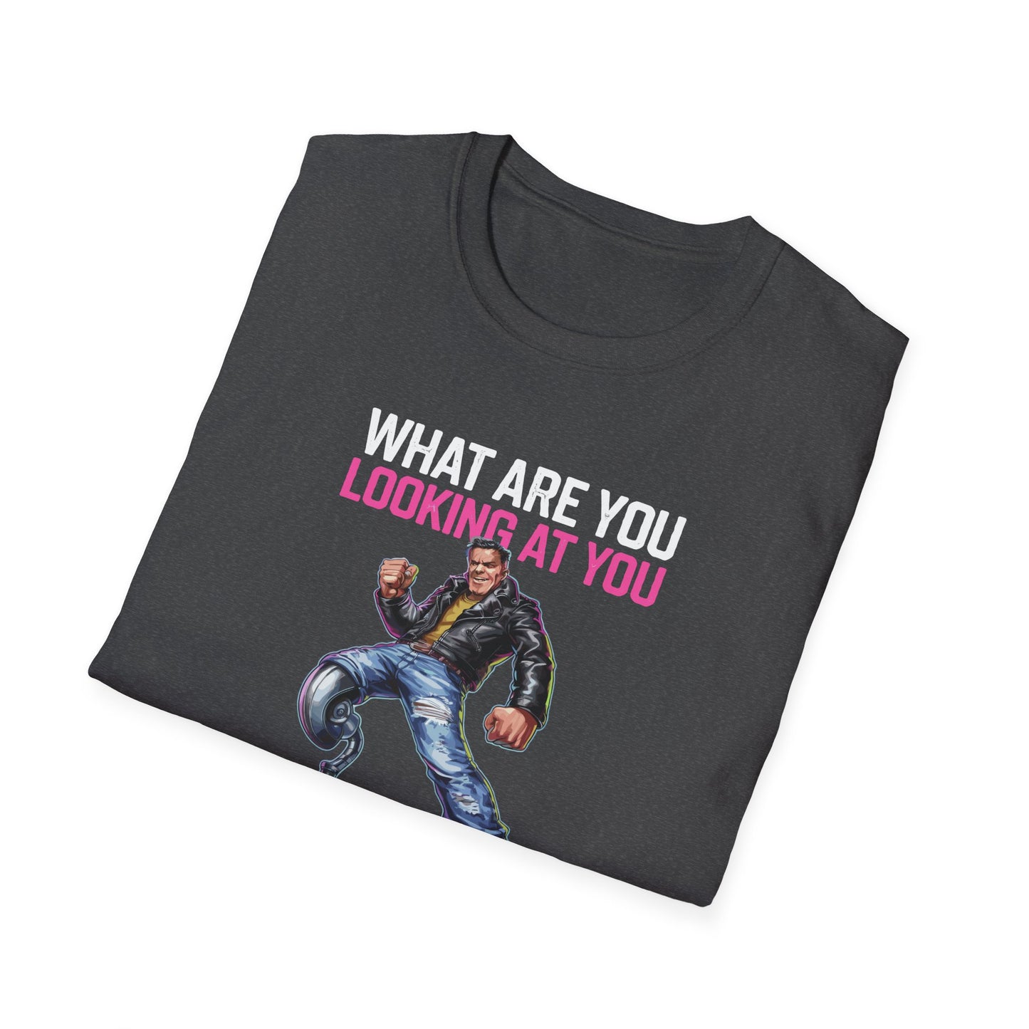 Amputee Humor, Limb Loss Awareness Tee, What Are You Looking 2 Legged V1b Print