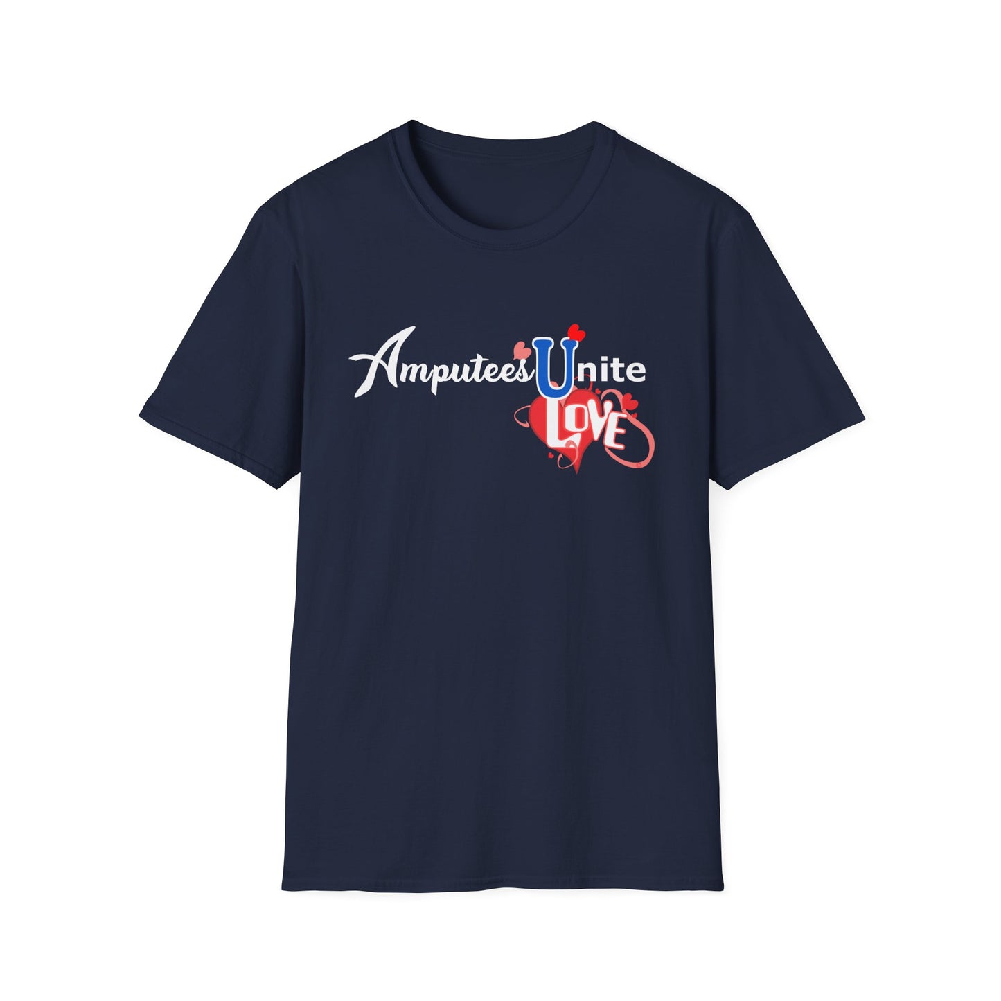 Amputee Humor, Limb Loss Awareness Tee, Amputees Unite V4 Crew Neck T Shirt Wm