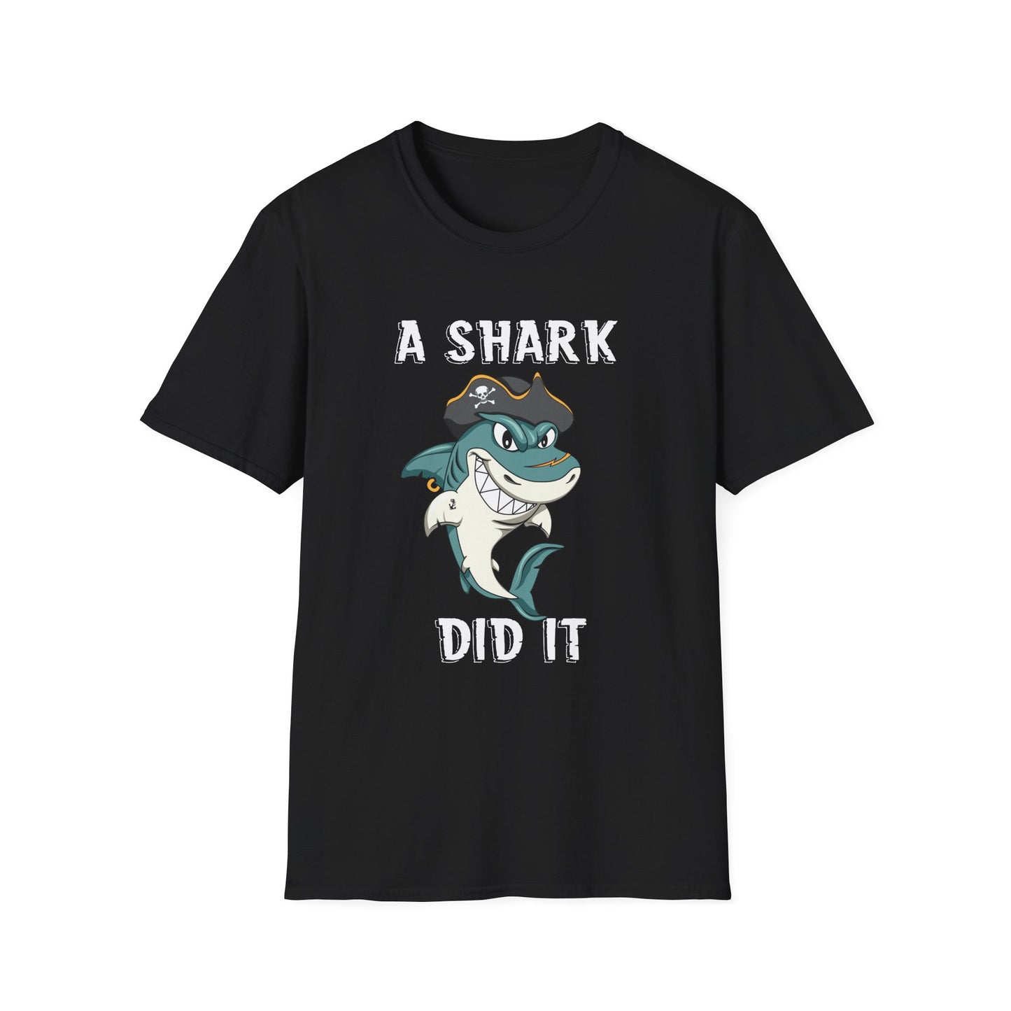 Amputee Humor, Limb Loss Awareness Tee, Shark Week V2 Blk Shrt Print Wm