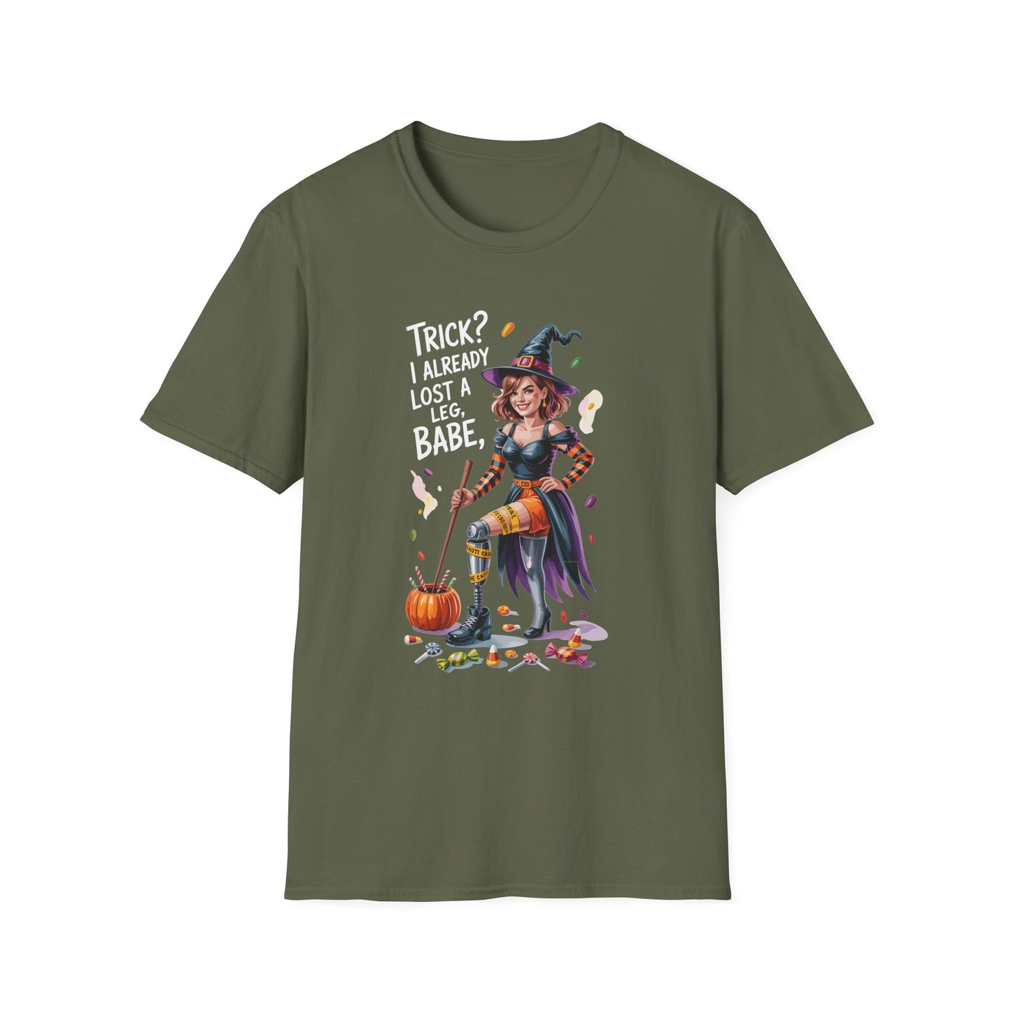 Amputee Humor, Limb Loss Awareness Tee, Trick Already Lost A Leg Babe V1b