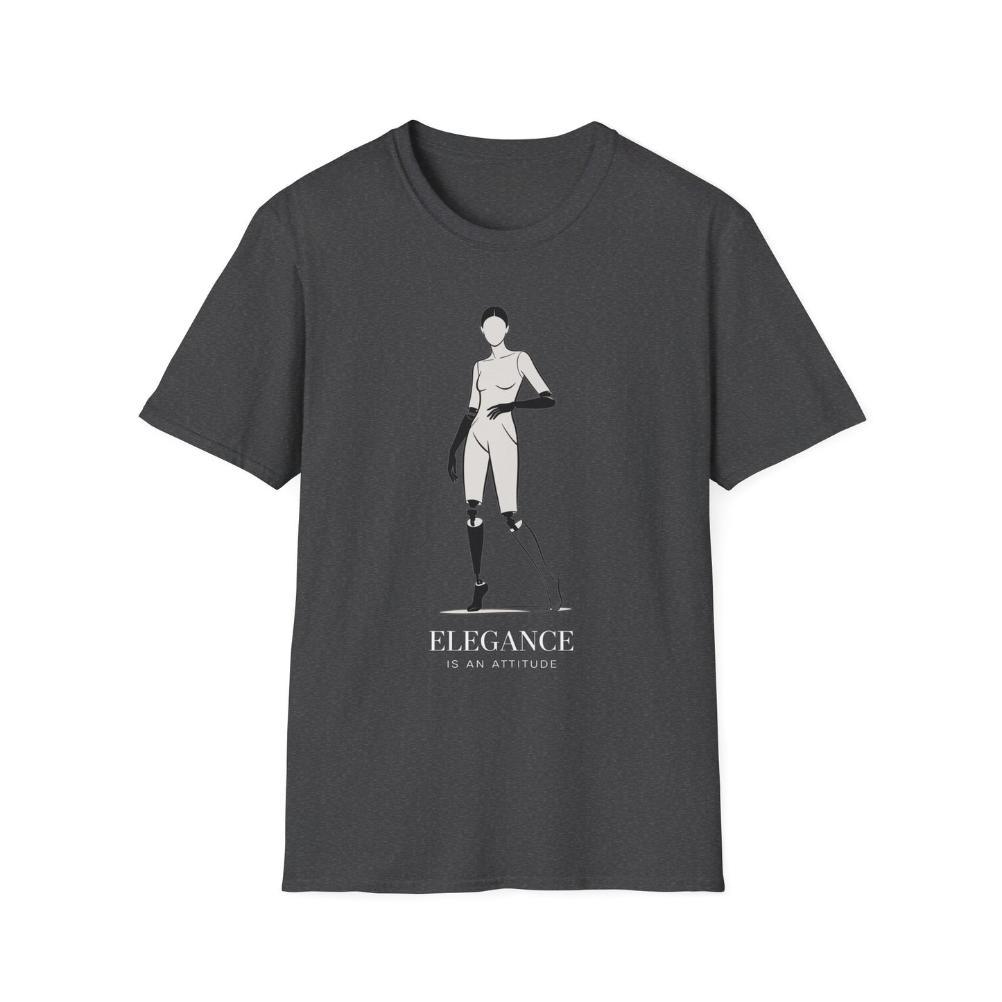 Amputee Humor, Limb Loss Awareness Tee, Elegance Is An Attitude V1b