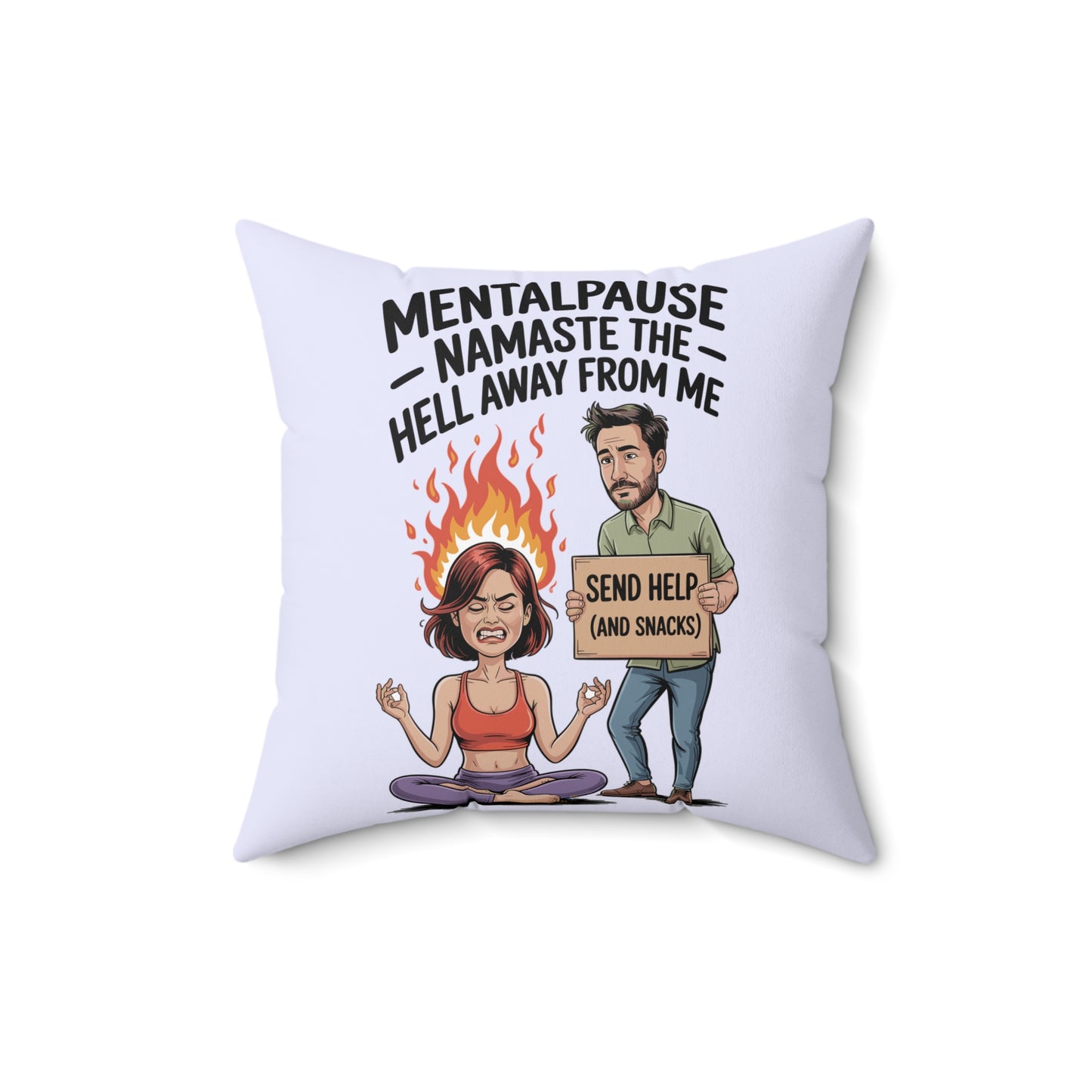 Mentalpause Humor Pillow, Funny Home Decor, Gift for Her, Couch Throw, Self-Care Decor, Stress Relief Cushion
