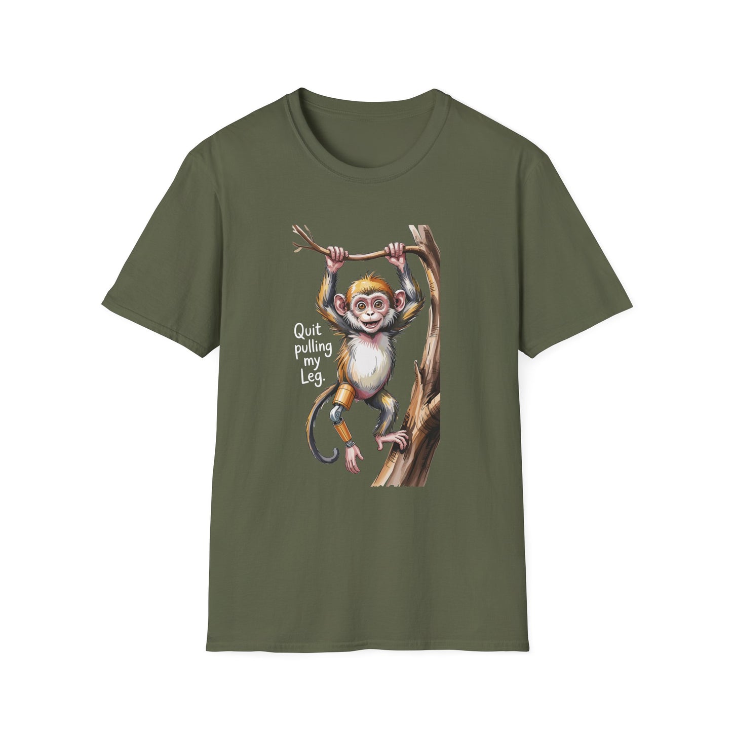Amputee Humor, Limb Loss Awareness Tee, Monkey Tee V3b