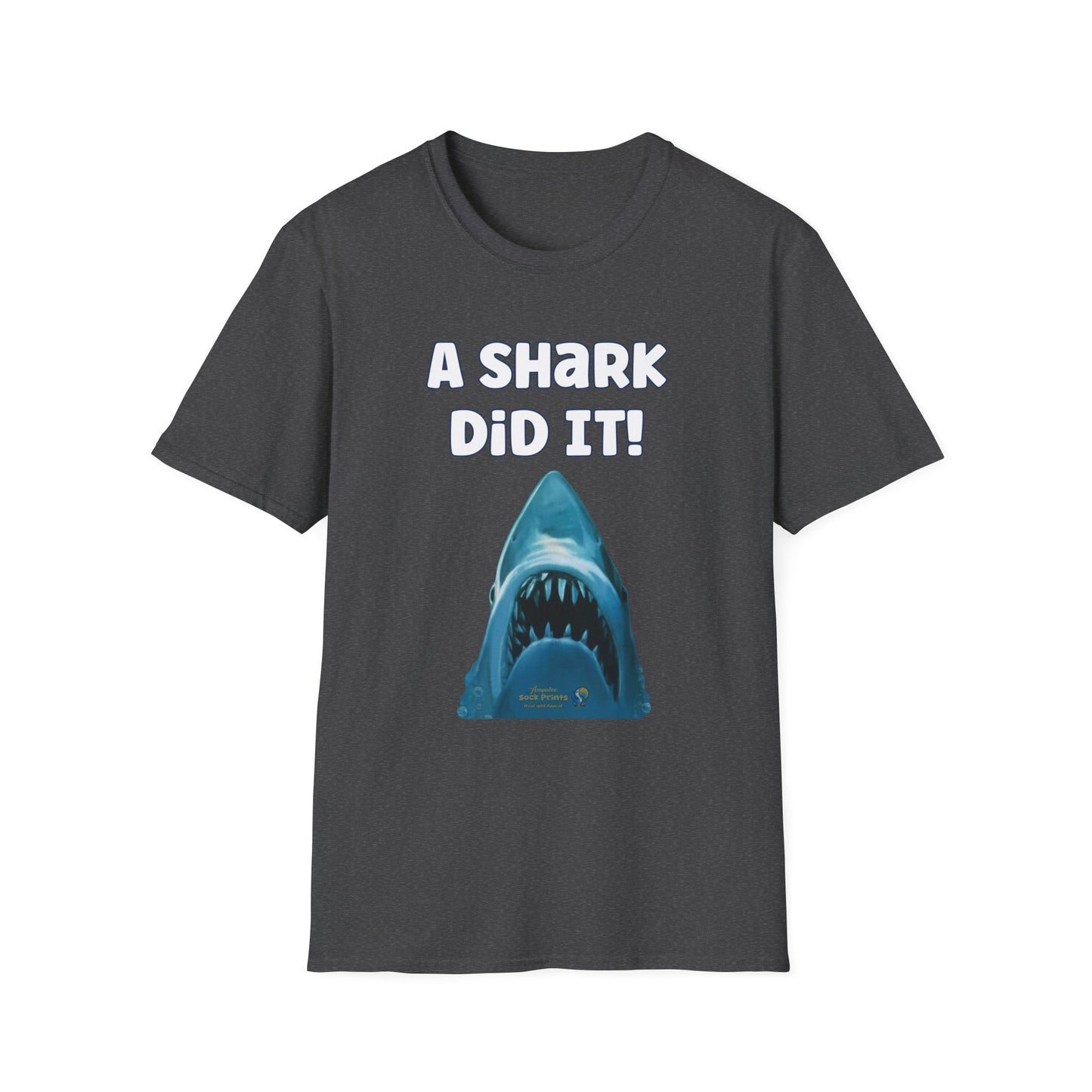 Amputee Humor, Limb Loss Awareness Tee, A Shark Did It V2 Tank Top Print