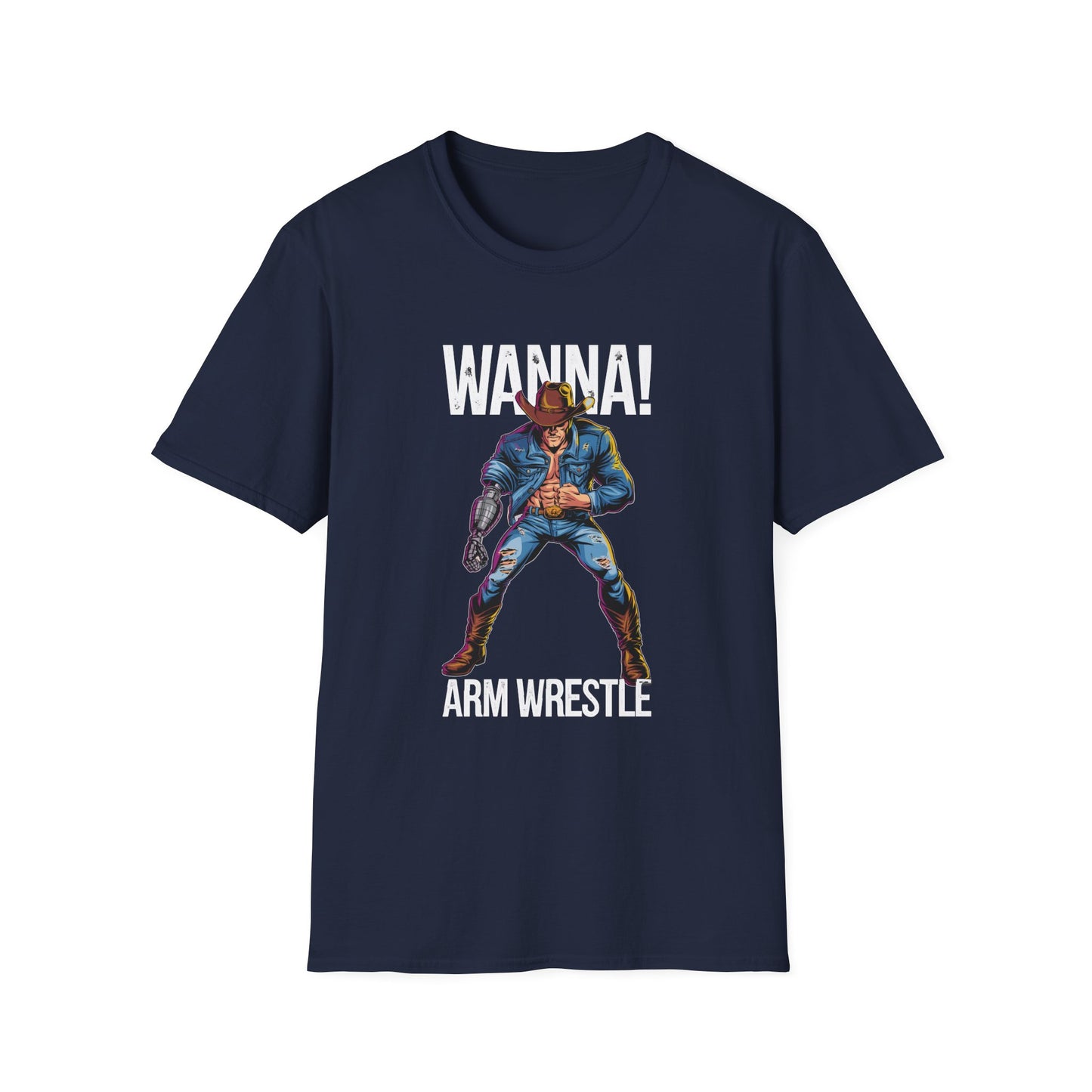 Amputee Humor, Limb Loss Awareness Tee, Wanna Arm Wrestle V1b Print