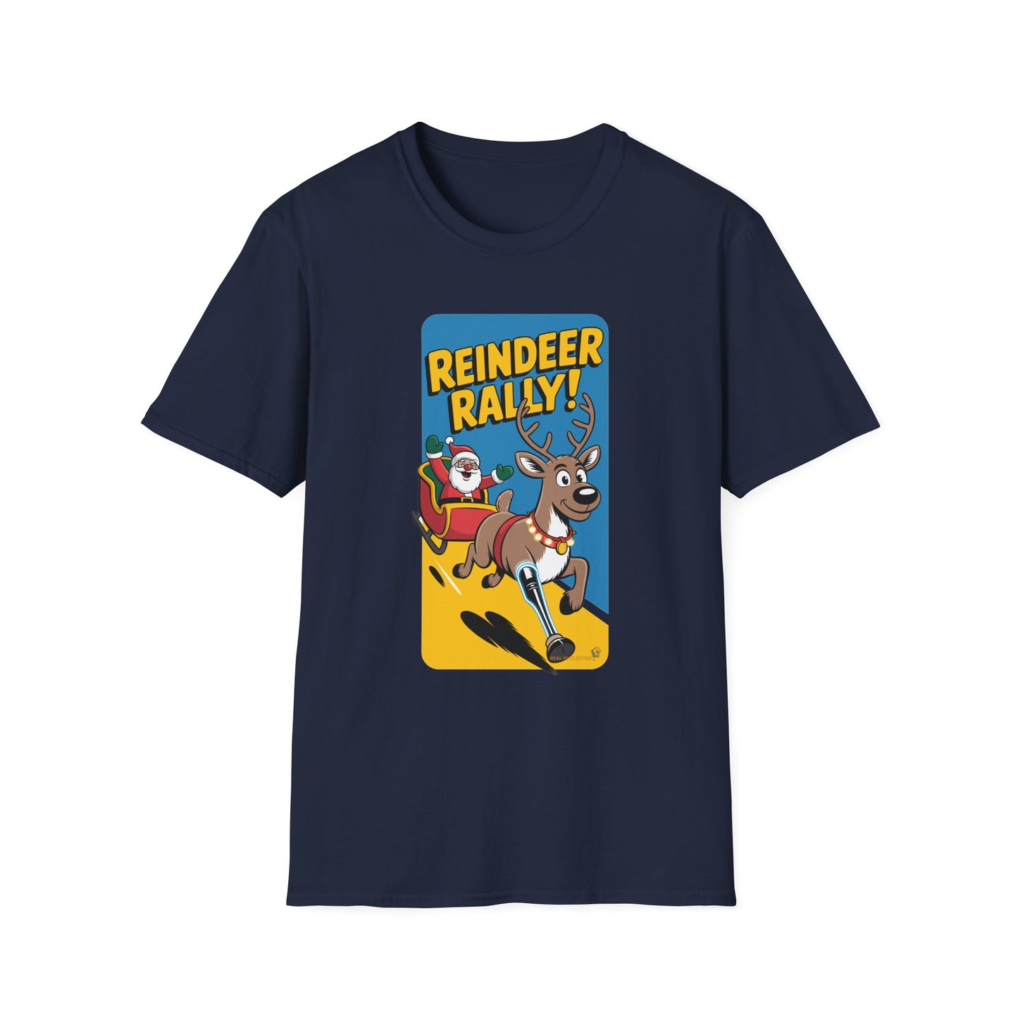 Amputee Humor, Limb Loss Awareness Tee, Reindeer Rally Leg V2