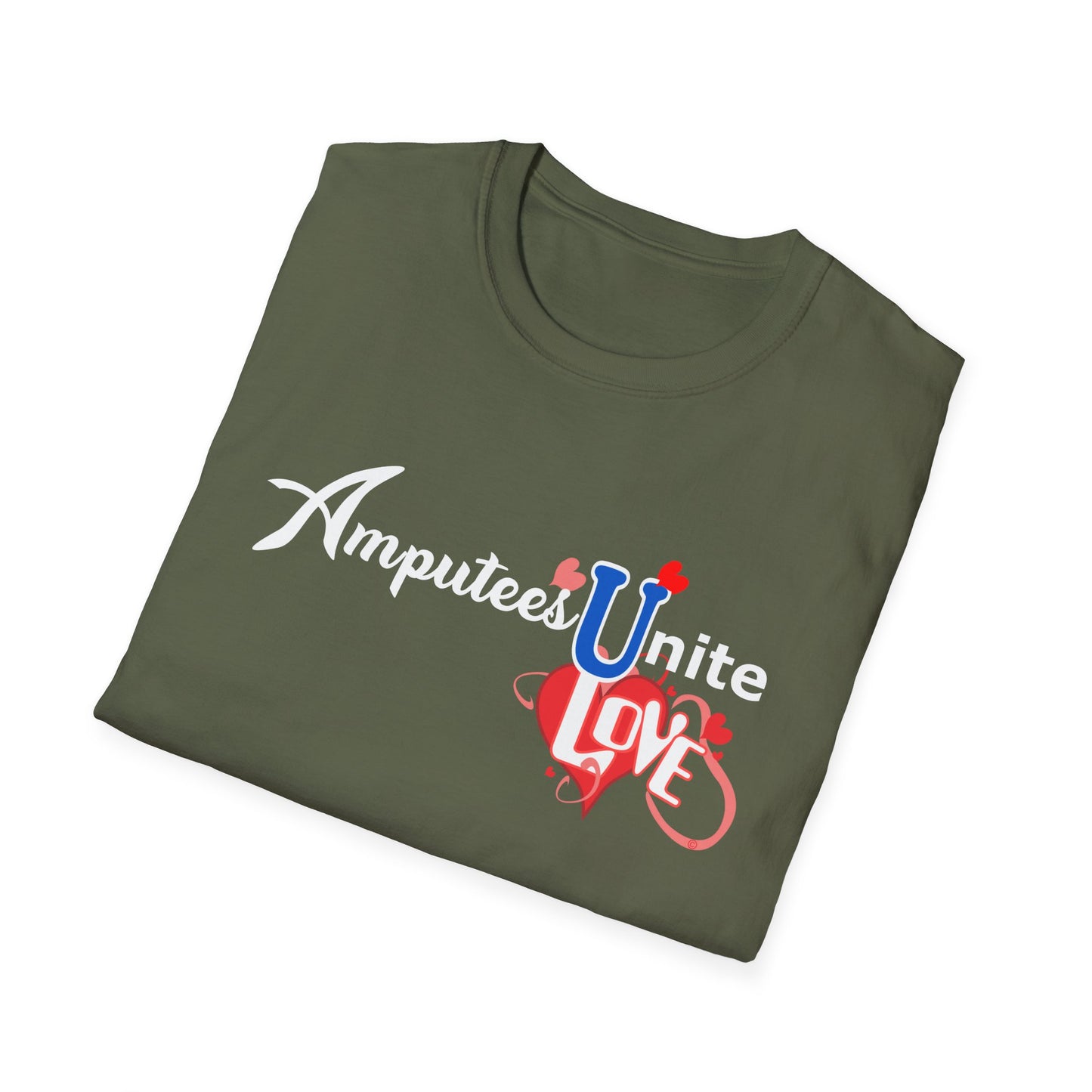 Amputee Humor, Limb Loss Awareness Tee, Amputees Unite V4 Crew Neck T Shirt Wm