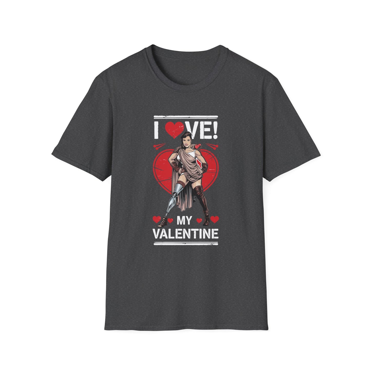 Amputee Humor, Limb Loss Awareness Tee, I Love My Valentine V2b Print