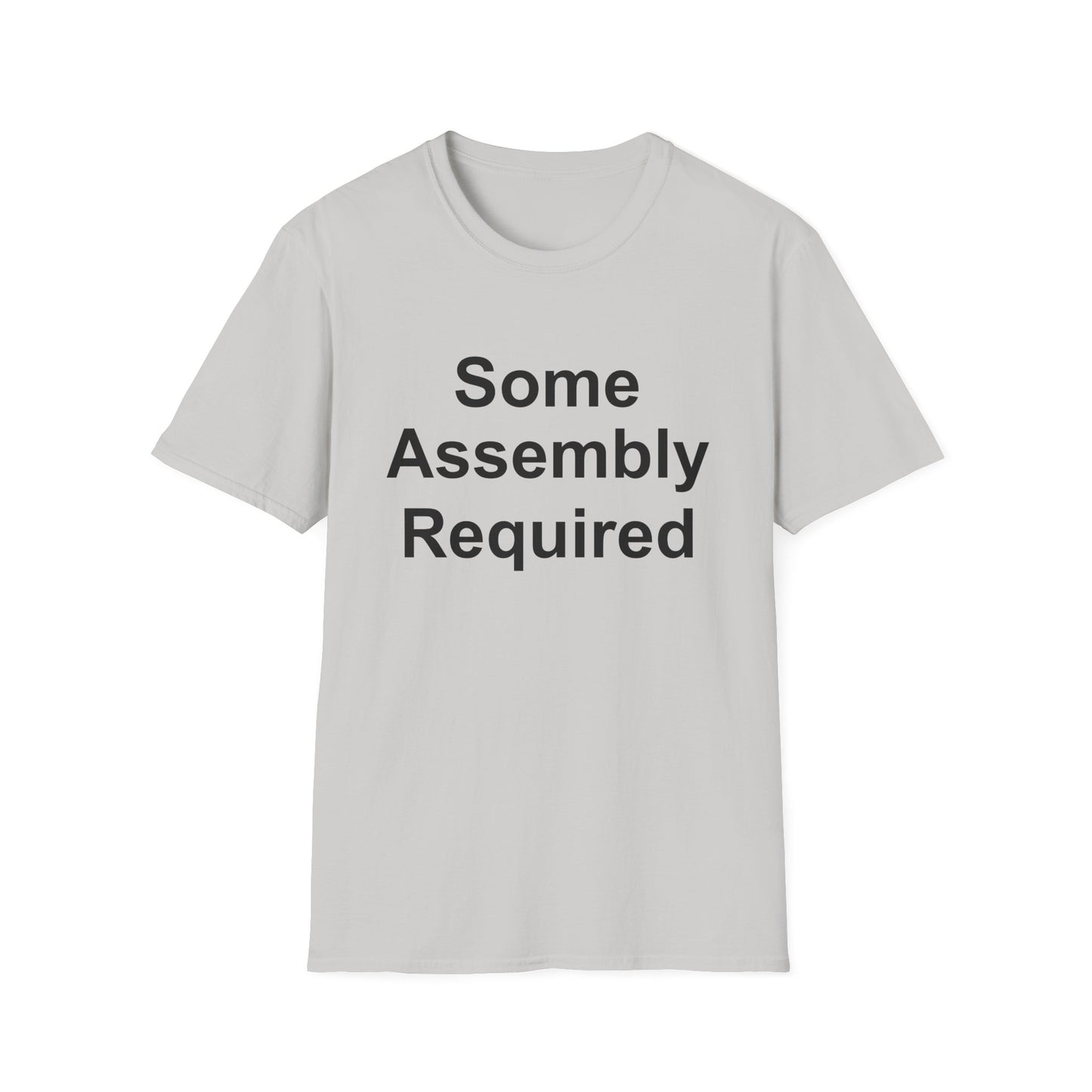 Amputee Humor, Limb Loss Awareness Tee, Some Assebly Required V1 Wht Print Wm