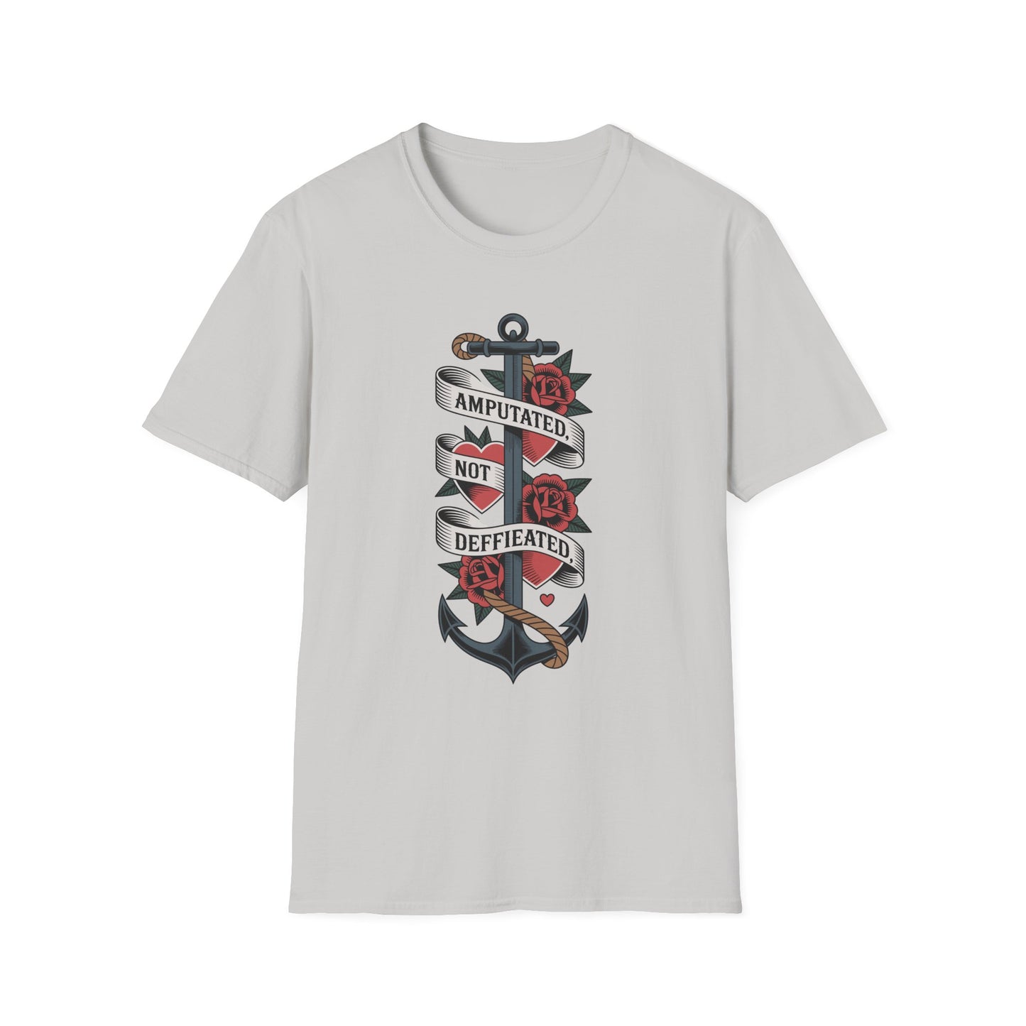 Amputee Humor, Limb Loss Awareness Tee, Amputated Not Defeated V1