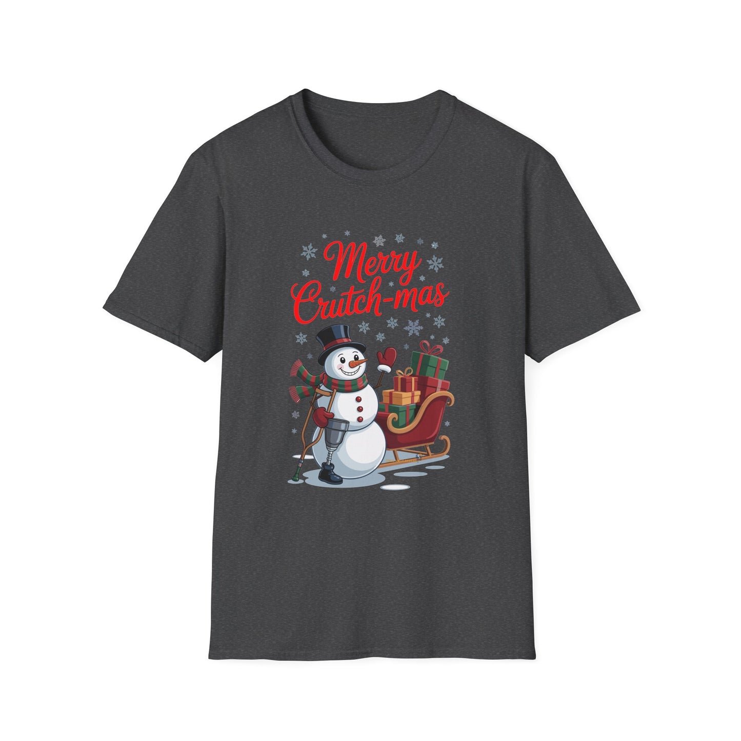 Amputee Humor, Limb Loss Awareness Tee, Merry Crutchmas V1
