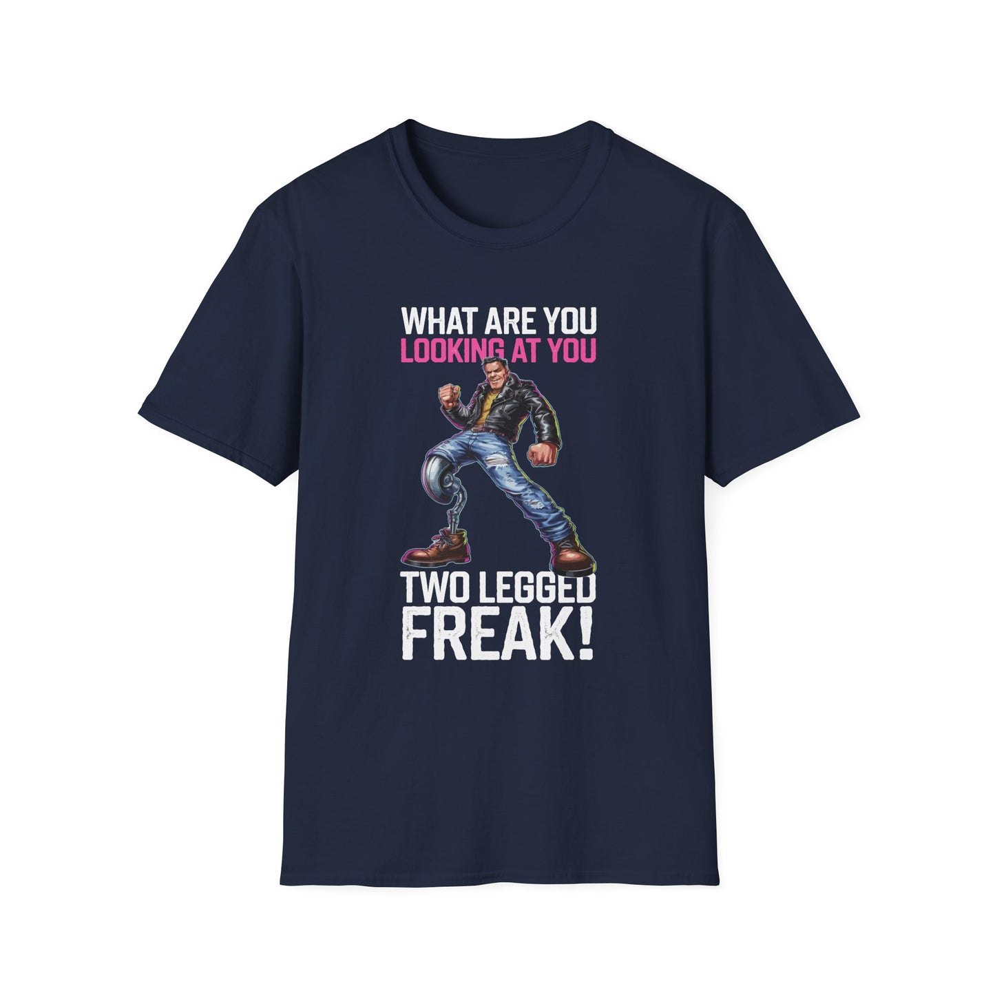Amputee Humor, Limb Loss Awareness Tee, What Are You Looking 2 Legged V1b Print