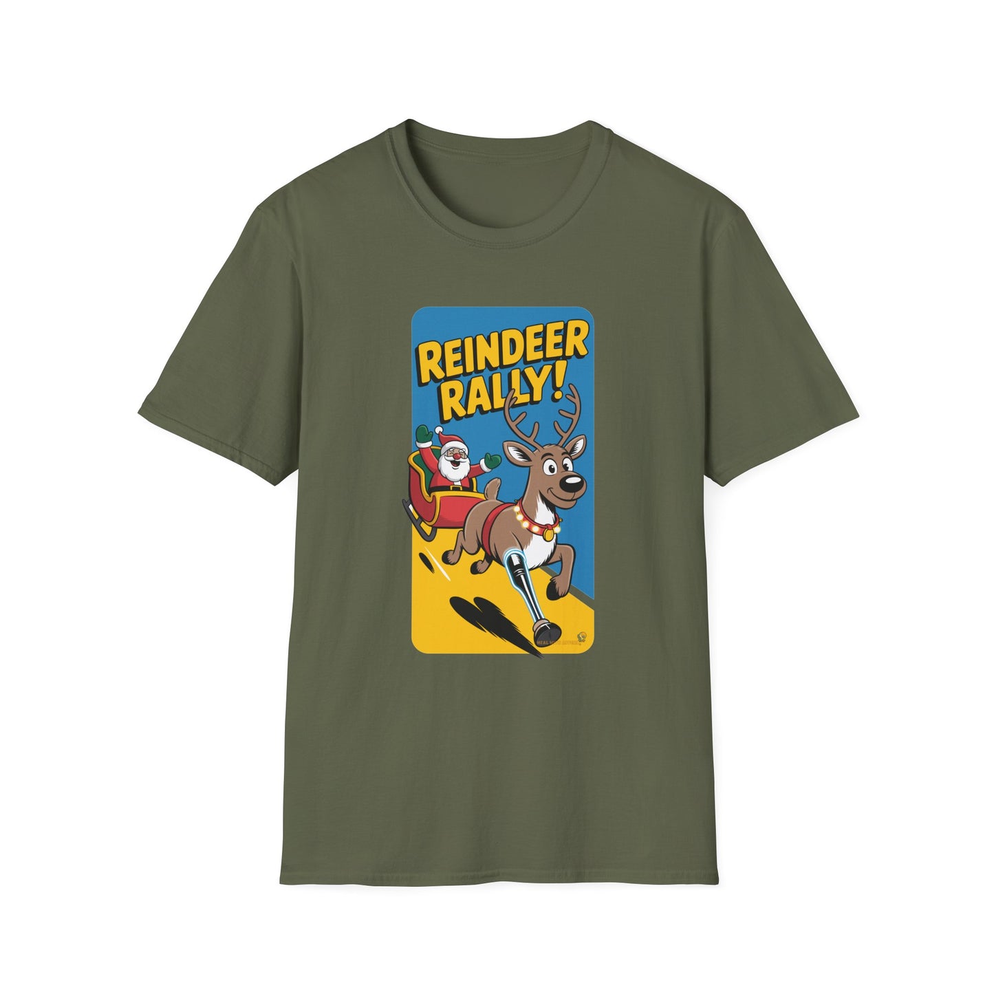 Amputee Humor, Limb Loss Awareness Tee, Reindeer Rally Leg V2