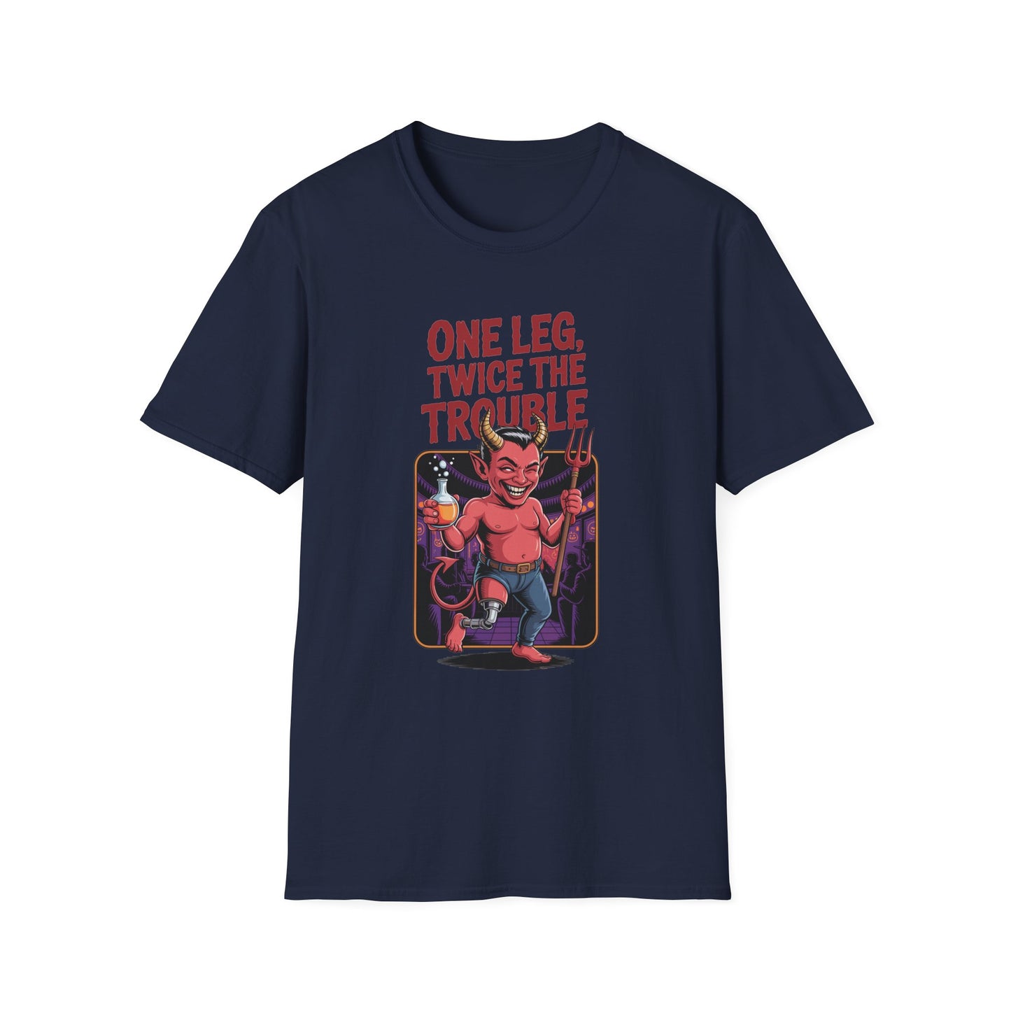 Amputee Humor, Limb Loss Awareness Tee, One Leg Twice The Trouble V1