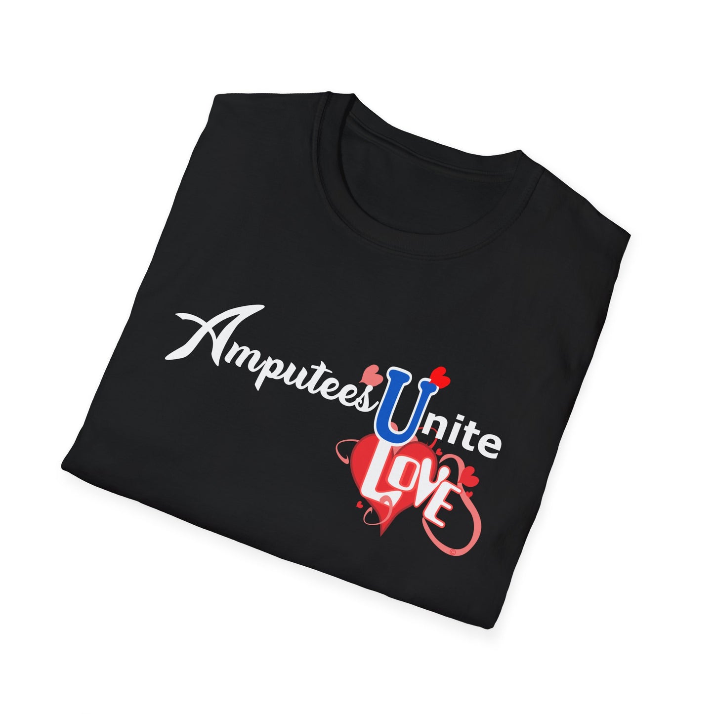 Amputee Humor, Limb Loss Awareness Tee, Amputees Unite V4 Crew Neck T Shirt Wm