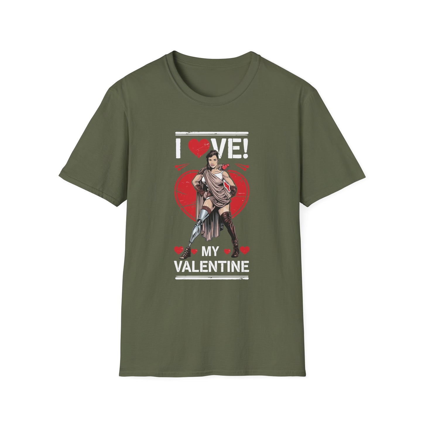 Amputee Humor, Limb Loss Awareness Tee, I Love My Valentine V2b Print