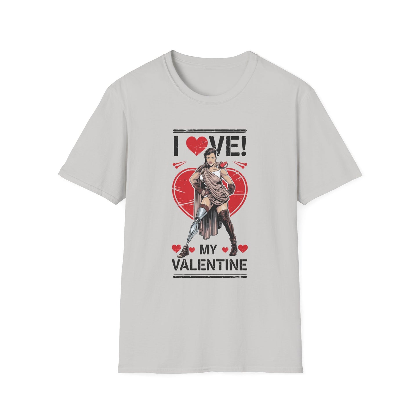 Amputee Humor, Limb Loss Awareness Tee, I Love My Valentine V2b Print