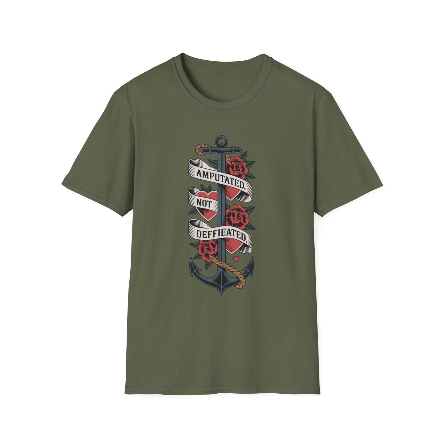 Amputee Humor, Limb Loss Awareness Tee, Amputated Not Defeated V1