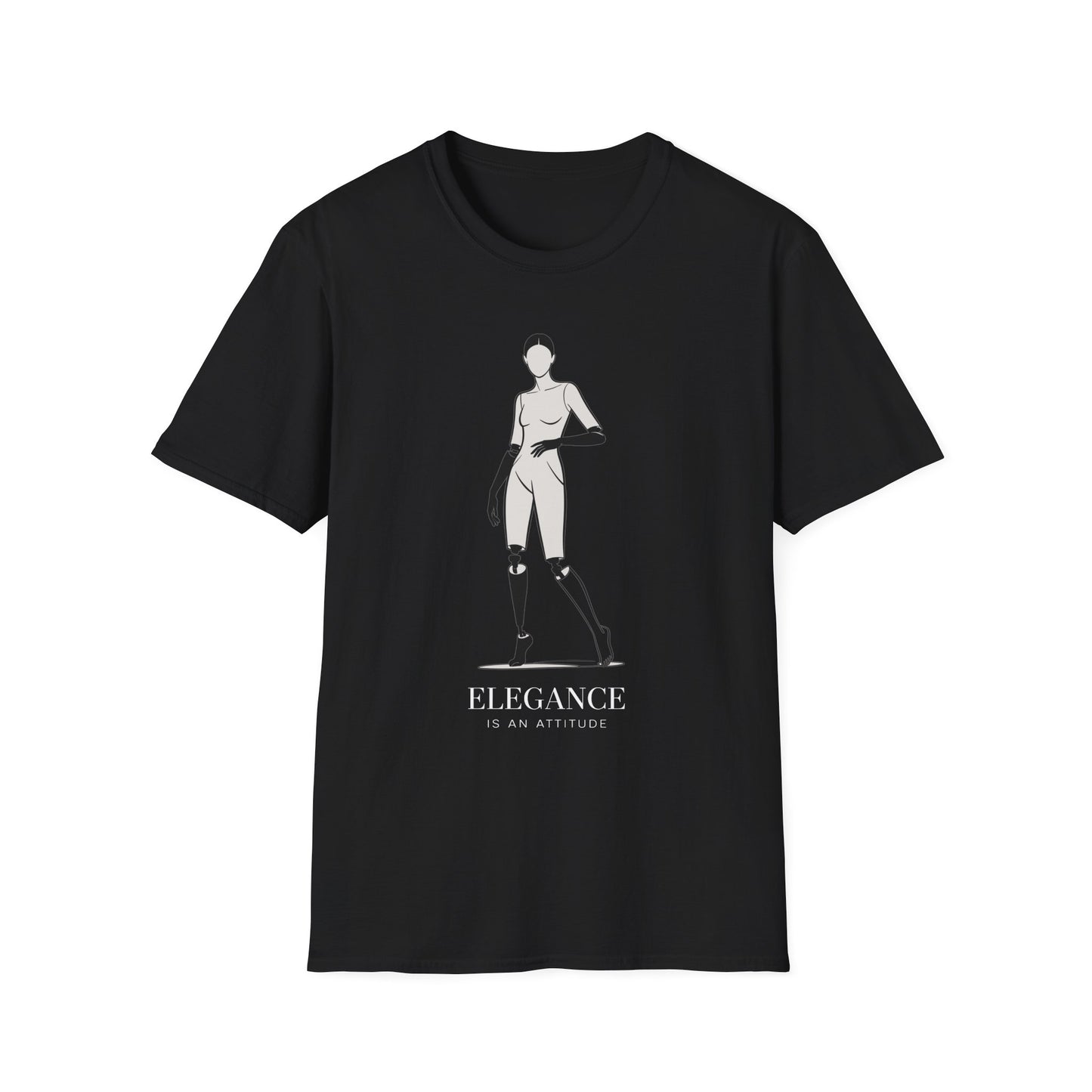 Amputee Humor, Limb Loss Awareness Tee, Elegance Is An Attitude V1b