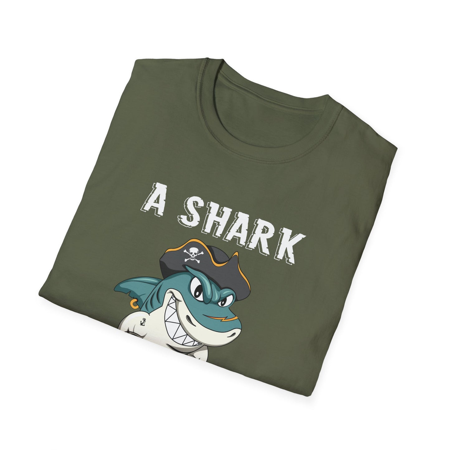 Amputee Humor, Limb Loss Awareness Tee, Shark Week V2 Blk Shrt Print Wm