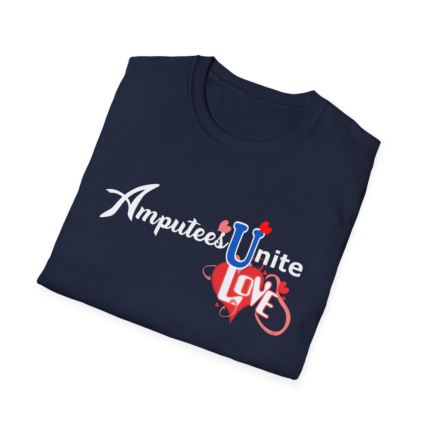 Amputee Humor, Limb Loss Awareness Tee, Amputees Unite V4 Crew Neck T Shirt Wm
