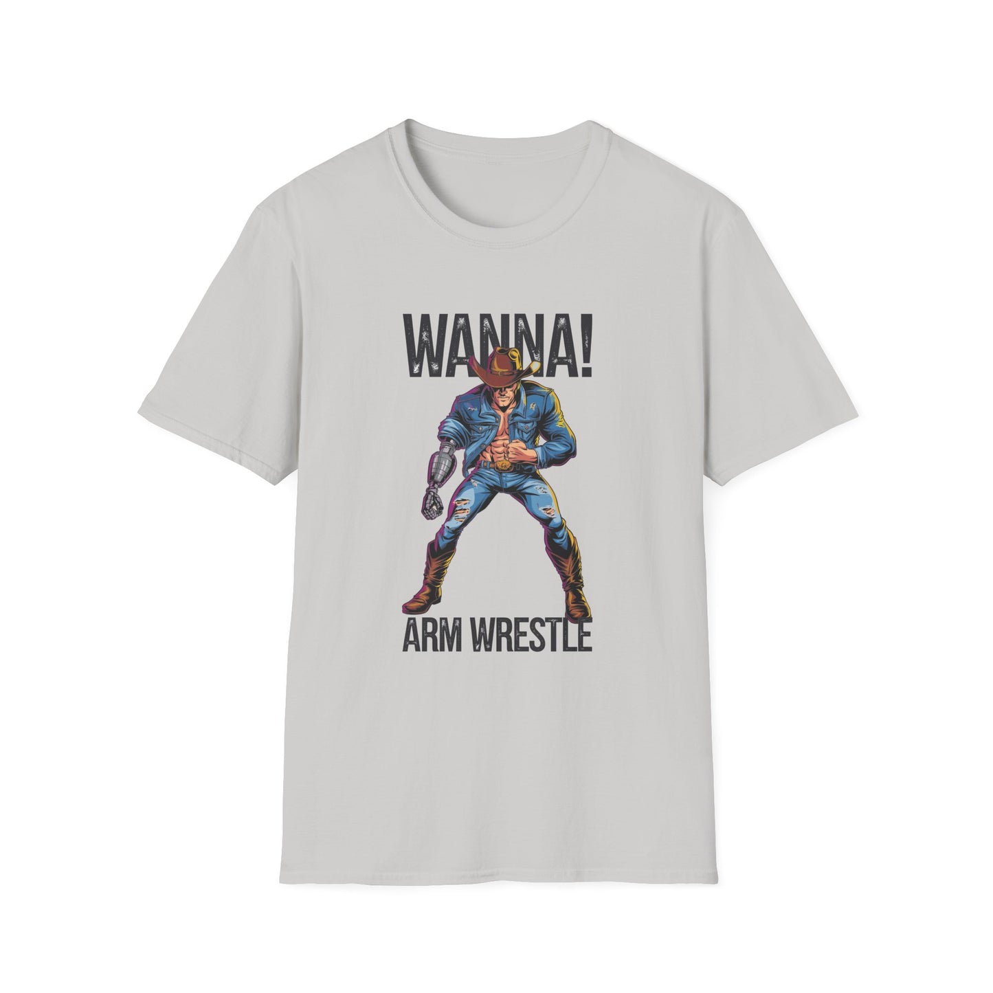 Amputee Humor, Limb Loss Awareness Tee, Wanna Arm Wrestle V1b Print