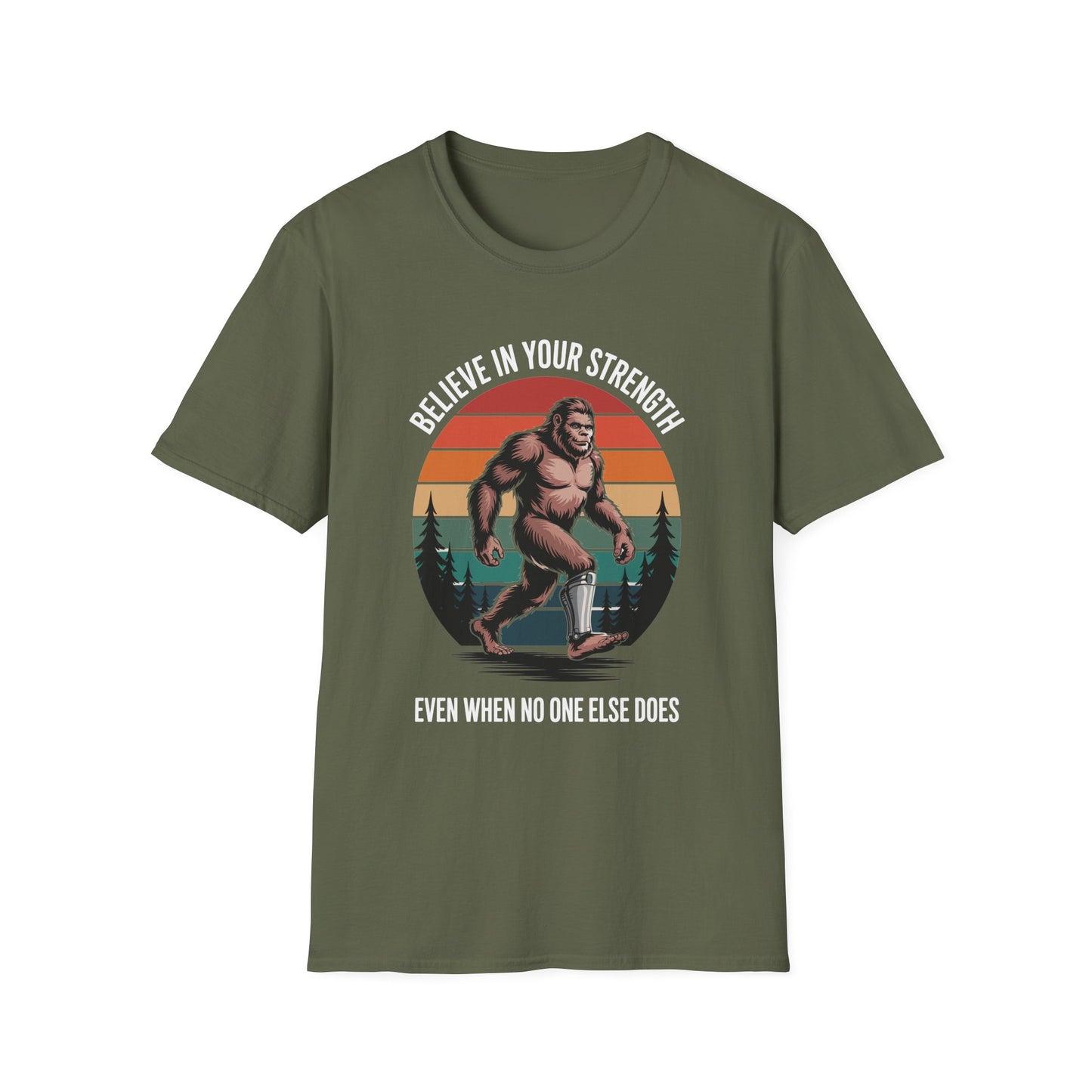 Amputee Humor, Limb Loss Awareness Tee, Bigfoot Stand Tall V3b