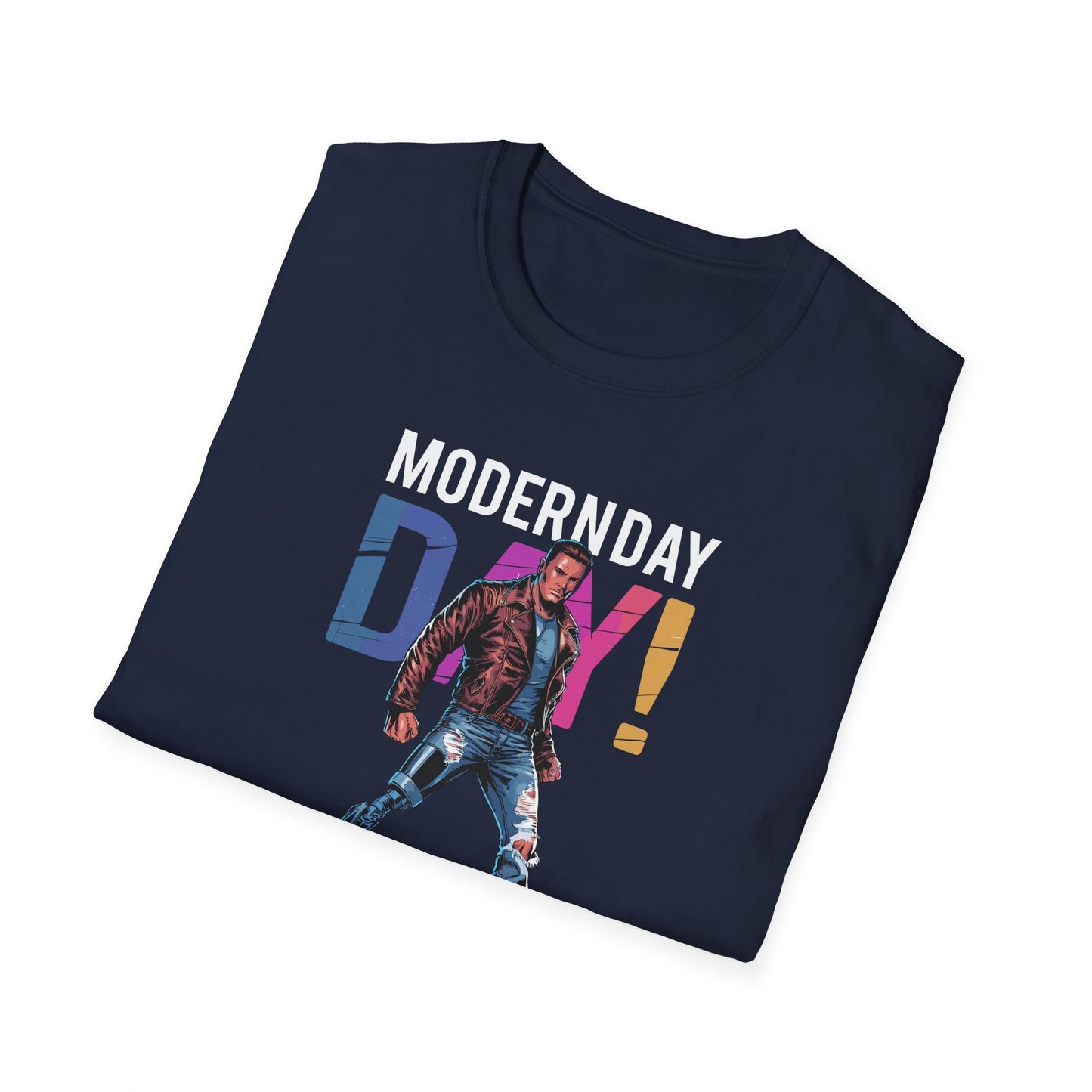 Amputee Humor, Limb Loss Awareness Tee, Modern Day Bionic Man V3b Print