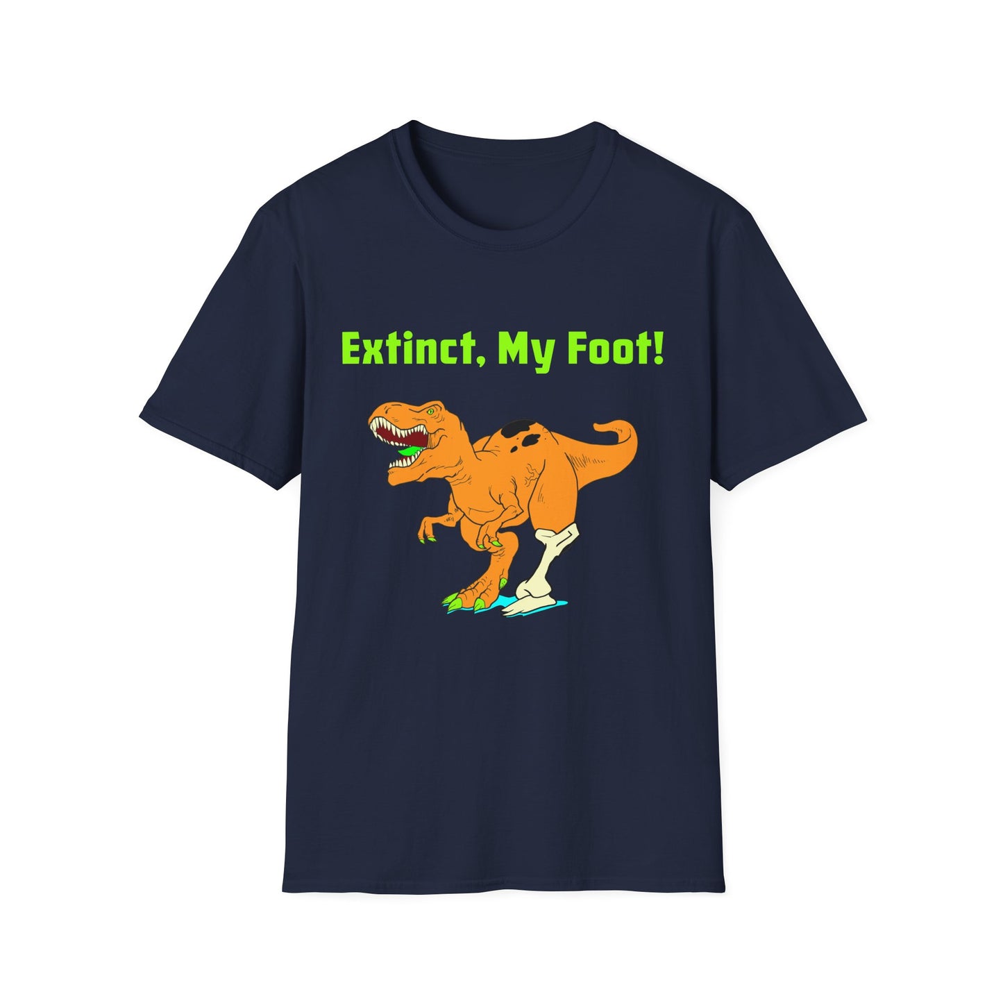 Amputee Humor, Limb Loss Awareness Tee, Peg Asaurus Bone Leg V1