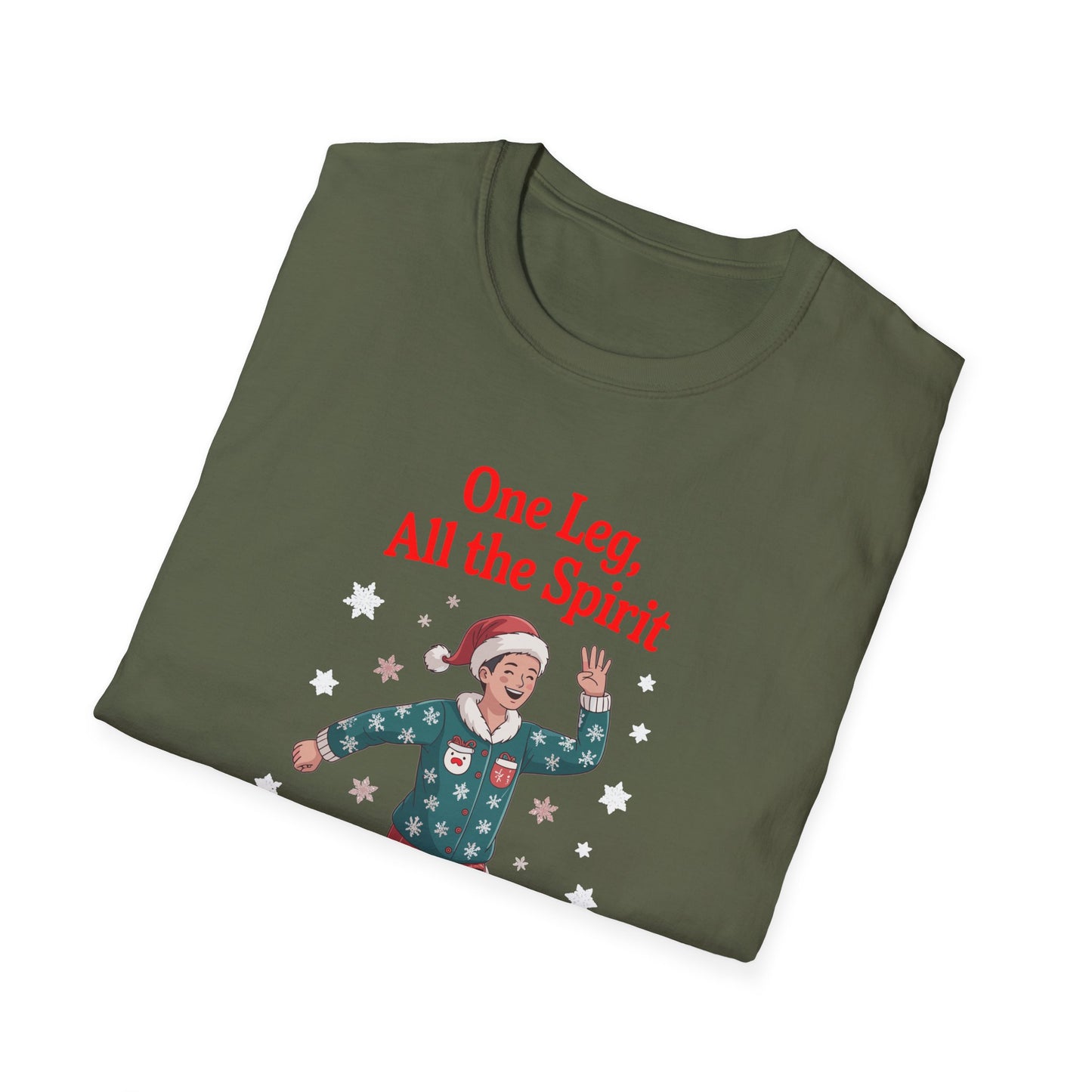 Amputee Humor, Limb Loss Awareness Tee, One Leg All The Spirit V1