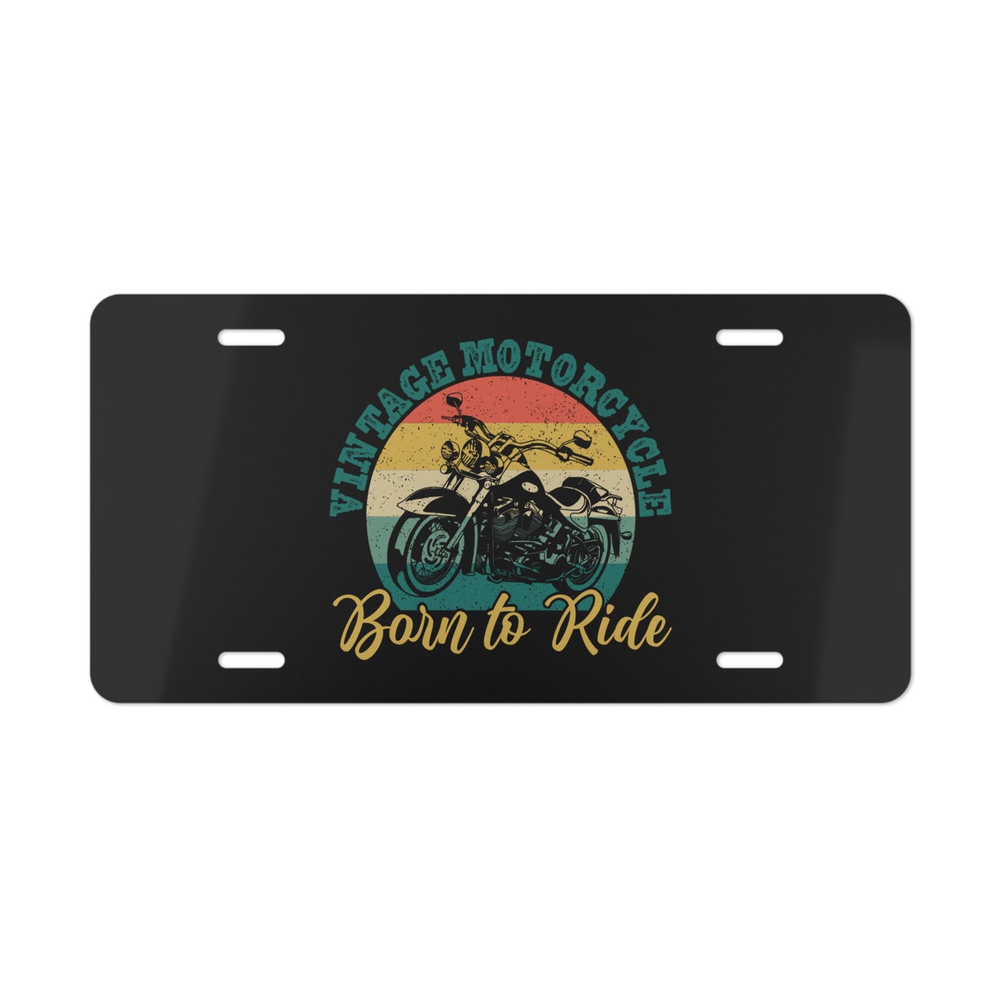 Born to Ride Amputee Wheelchair Vanity Plate – Vintage Motorcycle License Gift