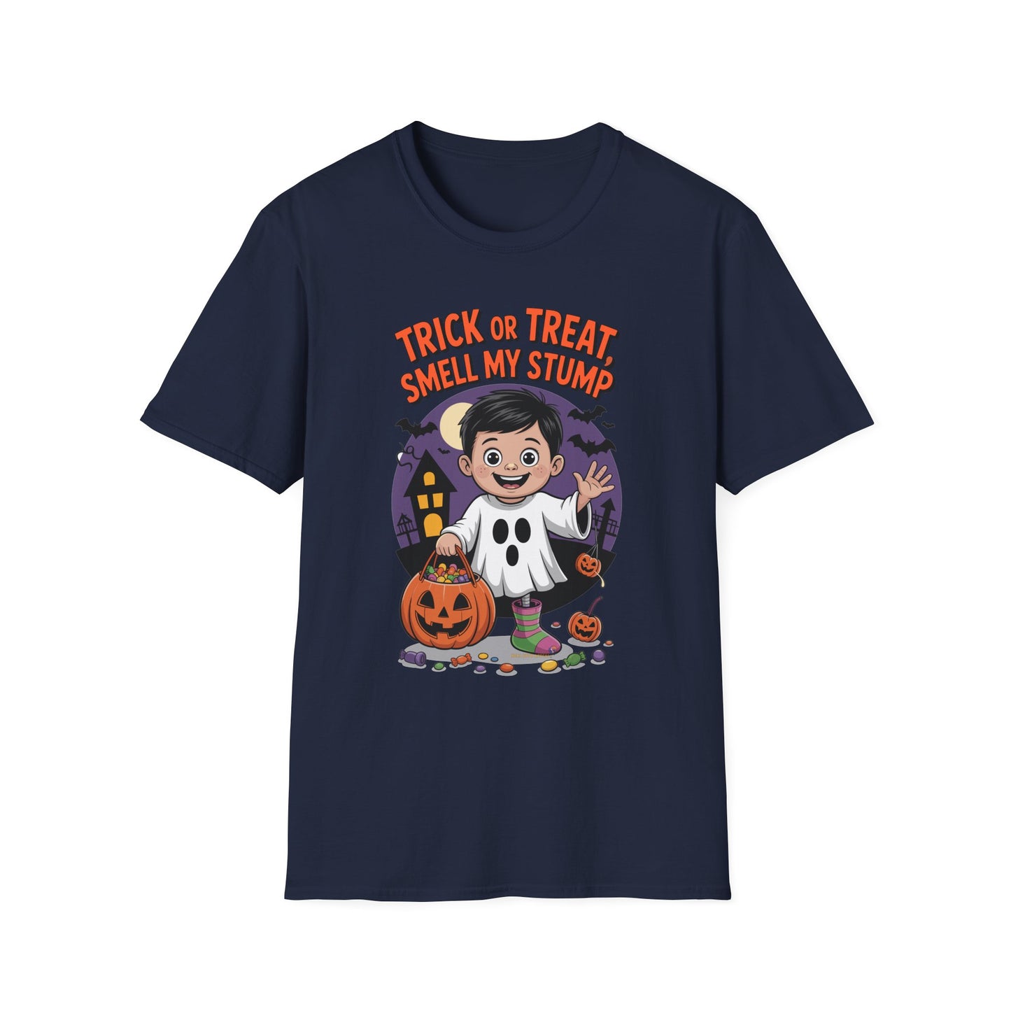 Amputee Humor, Limb Loss Awareness Tee, Trick Or Treat Smell My Stump V3
