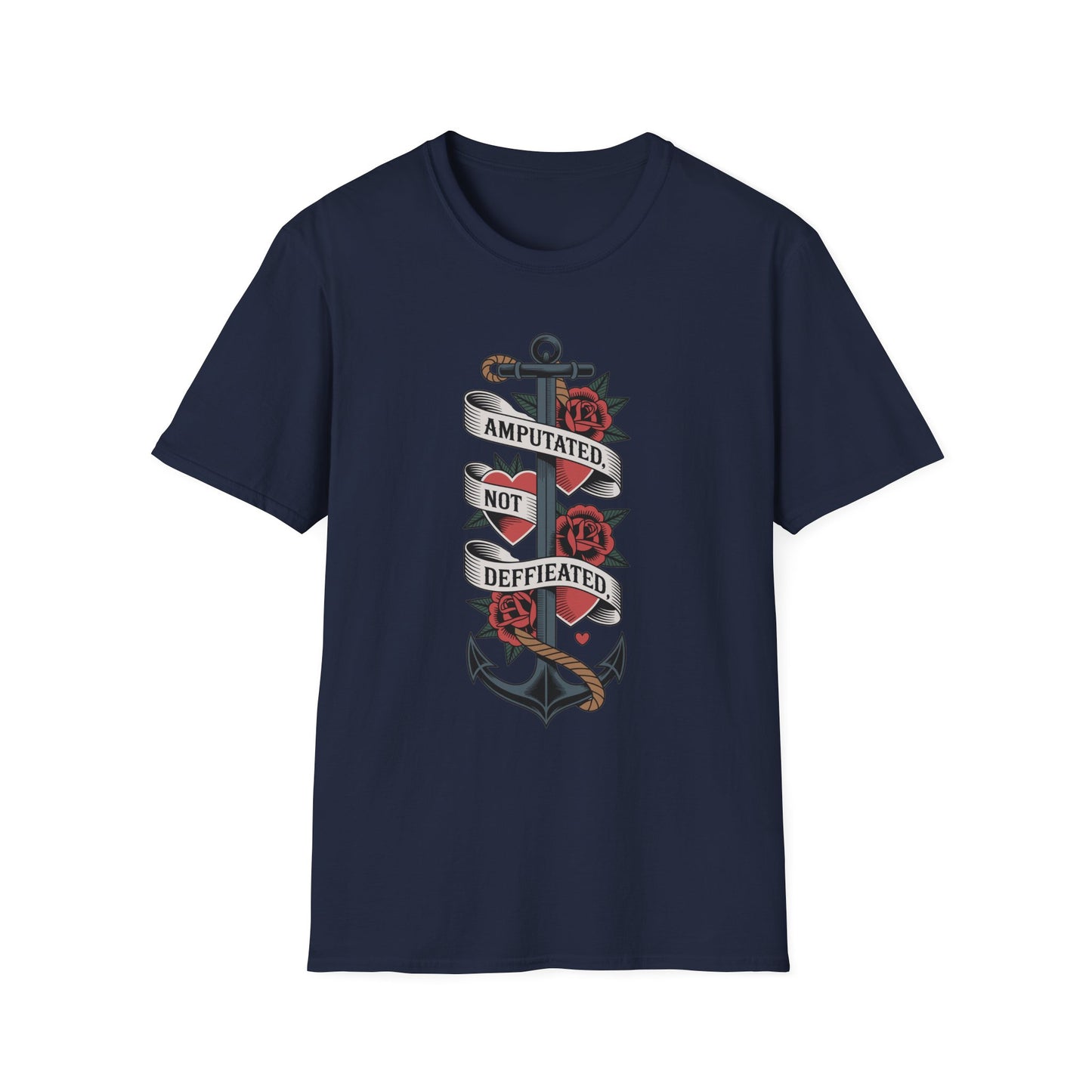 Amputee Humor, Limb Loss Awareness Tee, Amputated Not Defeated V1