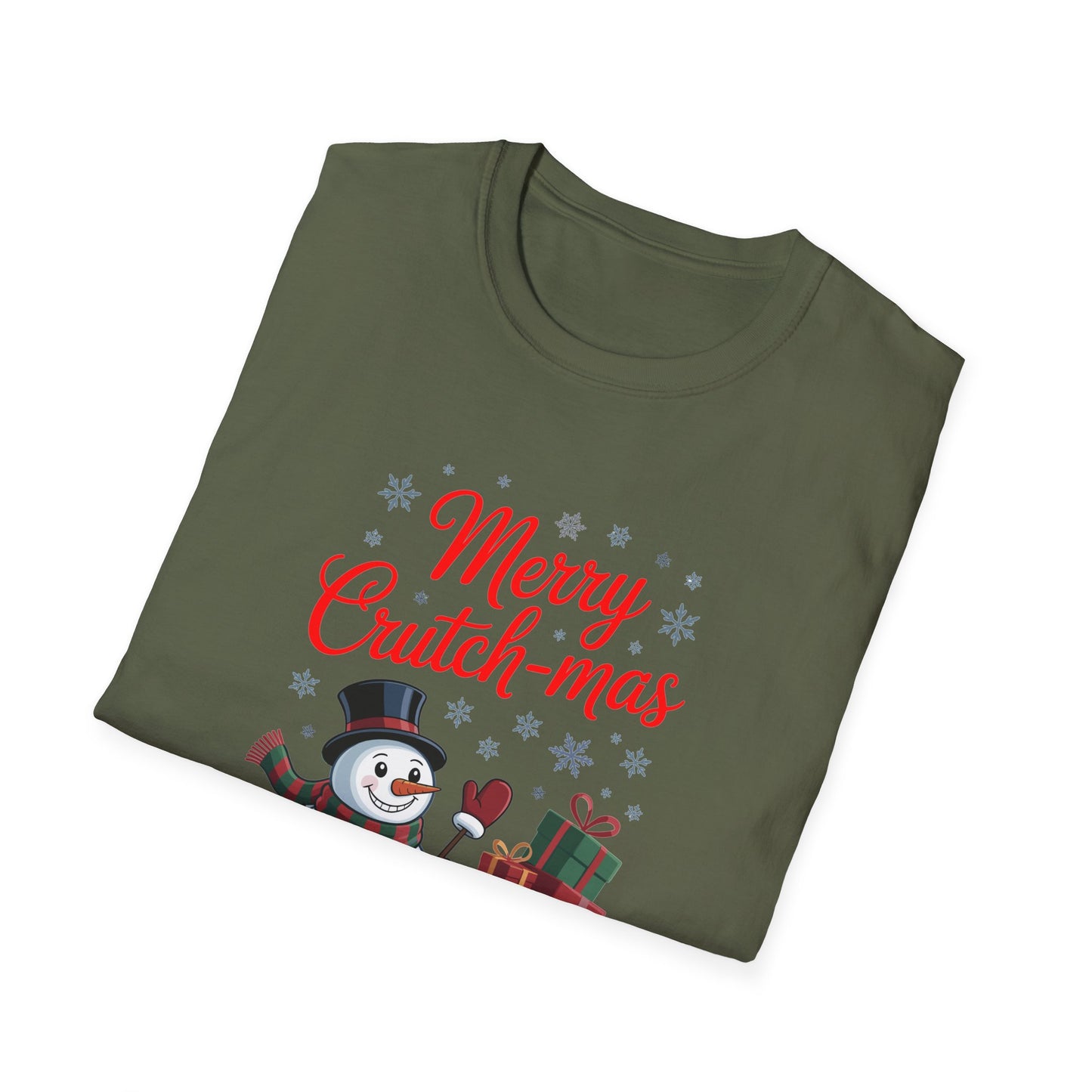 Amputee Humor, Limb Loss Awareness Tee, Merry Crutchmas V1