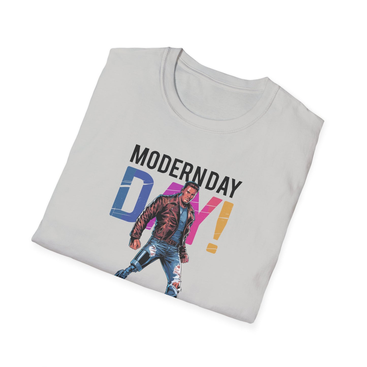 Amputee Humor, Limb Loss Awareness Tee, Modern Day Bionic Man V3b Print