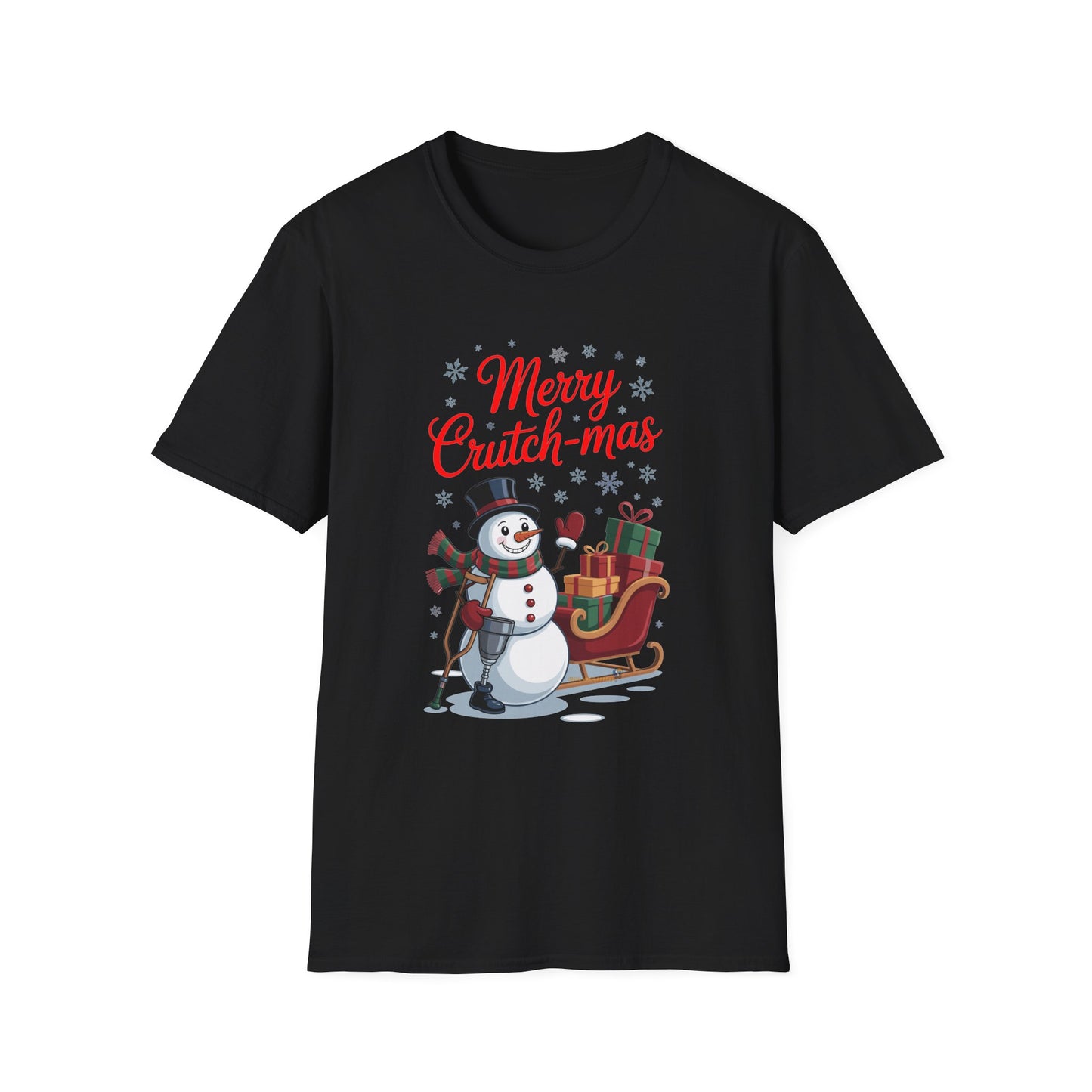 Amputee Humor, Limb Loss Awareness Tee, Merry Crutchmas V1