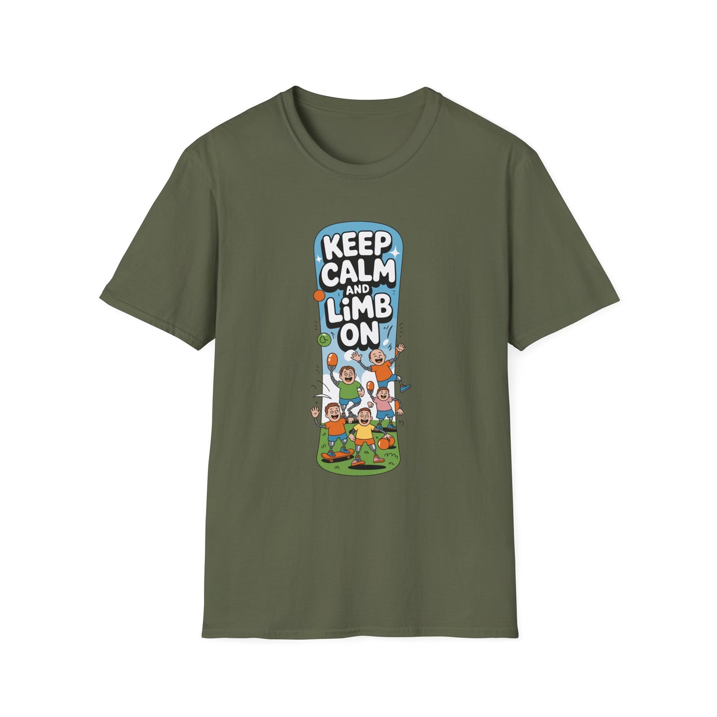 Amputee Humor, Limb Loss Awareness Tee, Keep Calm Limb On V2