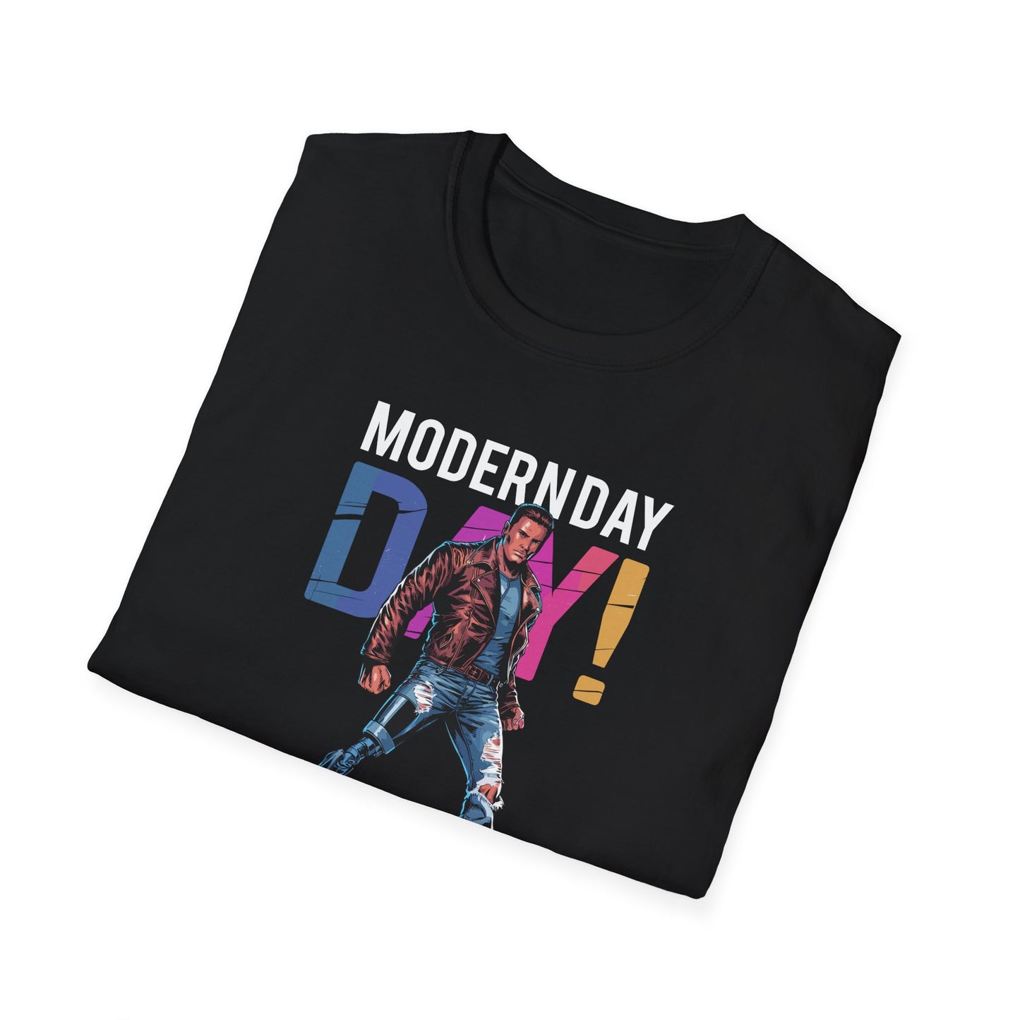 Amputee Humor, Limb Loss Awareness Tee, Modern Day Bionic Man V3b Print
