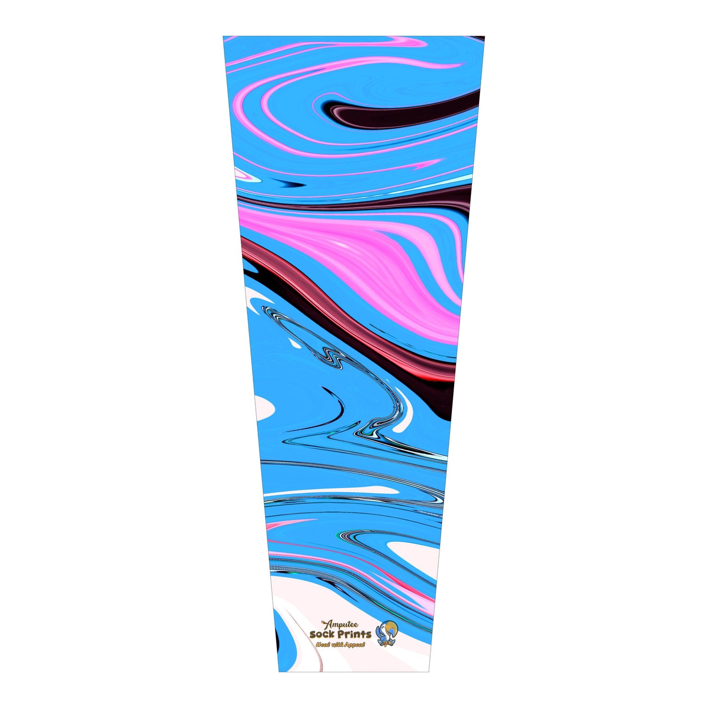Abstract blue swirls v1 SLEEVE XXL Mockup