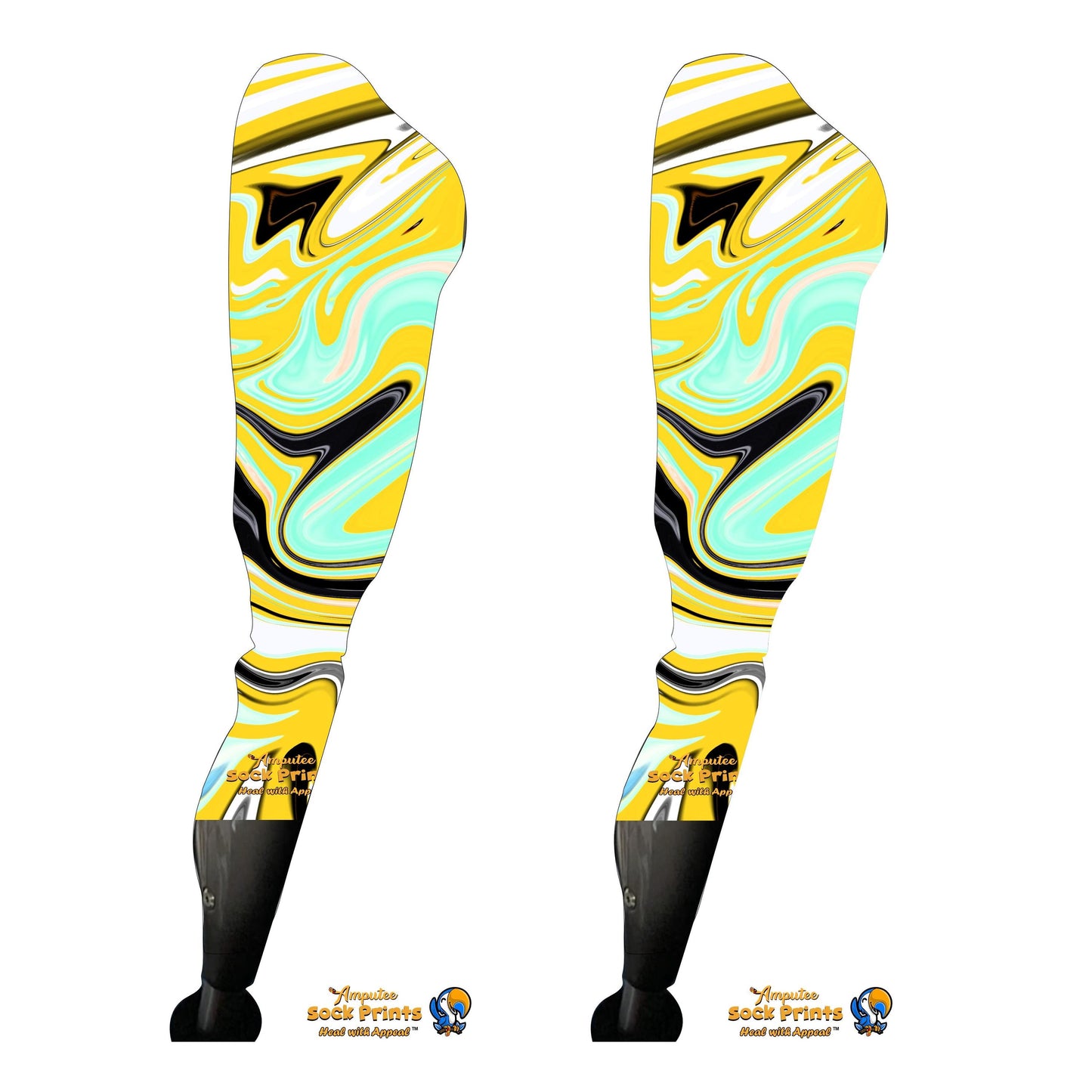 Abstract gold swirls v1 BOOT PAIR