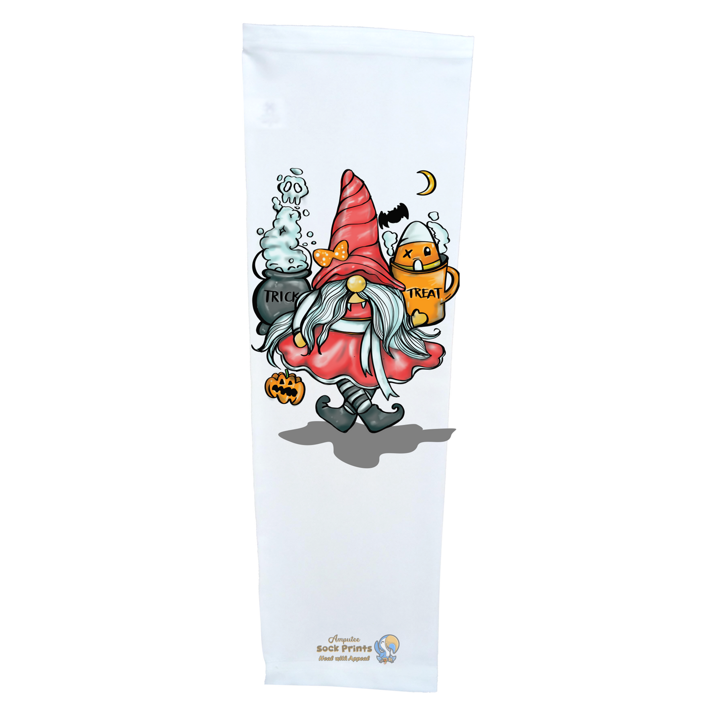 Halloween Amputee Socks – Halloween Gnome Girl V2 | 3ply Stump Sock