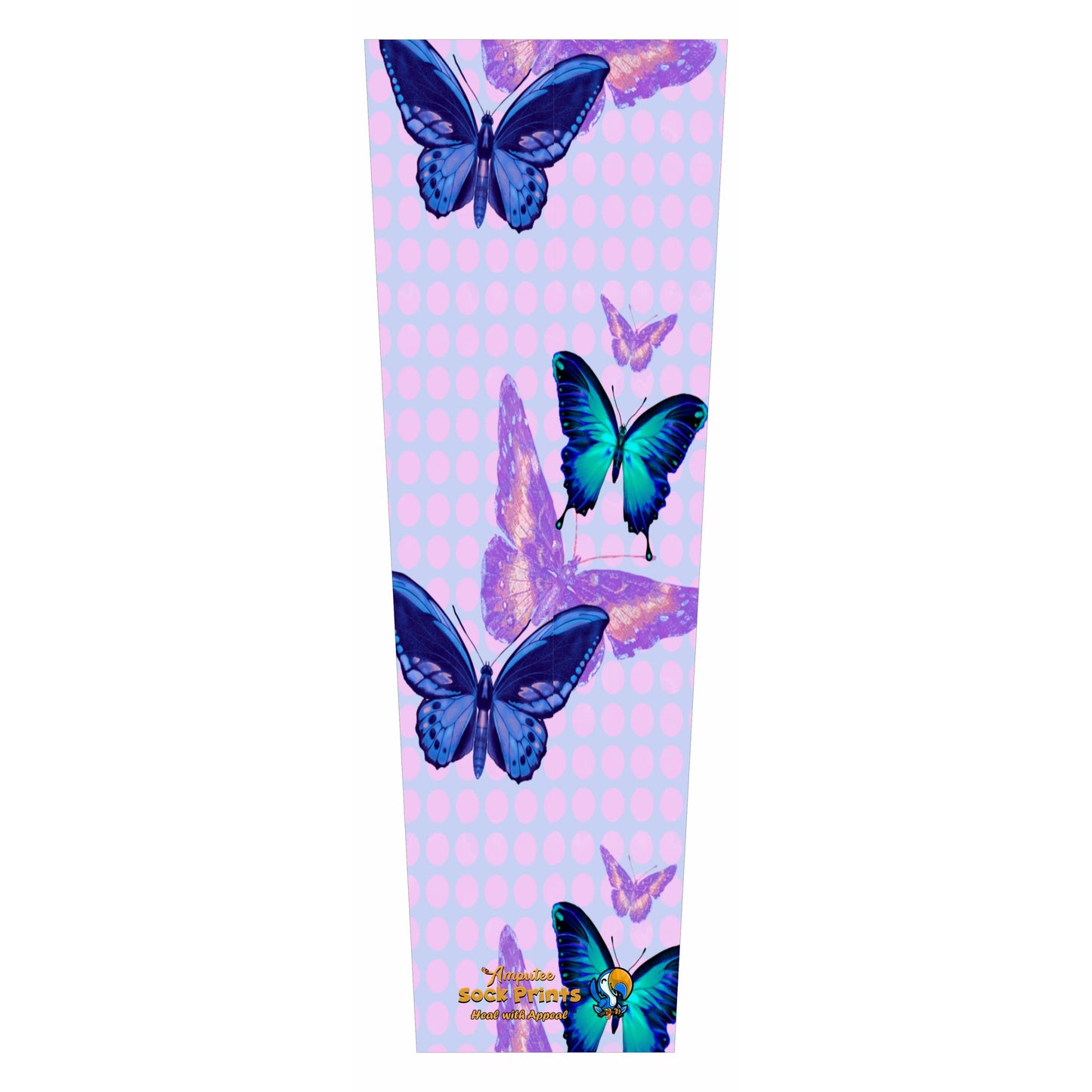 Butterflies Blue and Purple Pattern V1 SLEEVE xl