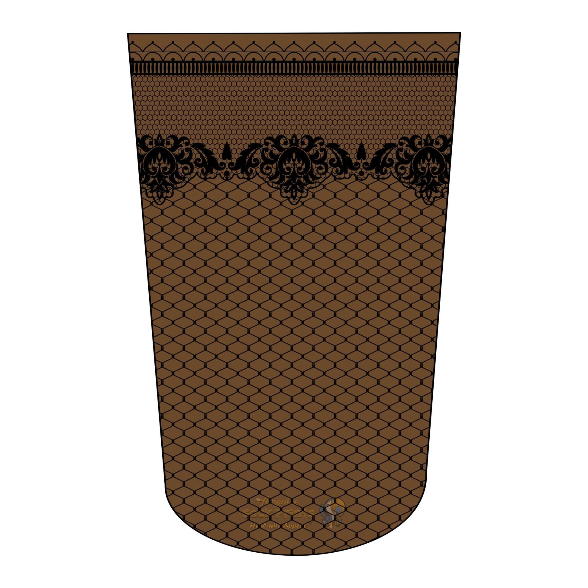 Fishnet Stocking Dark Brown Skin Color V1