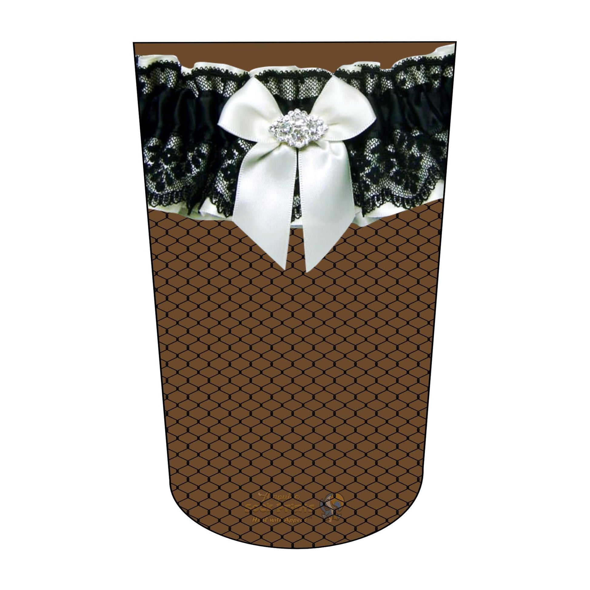 Fishnet Stocking Dark Brown Skin Color V5