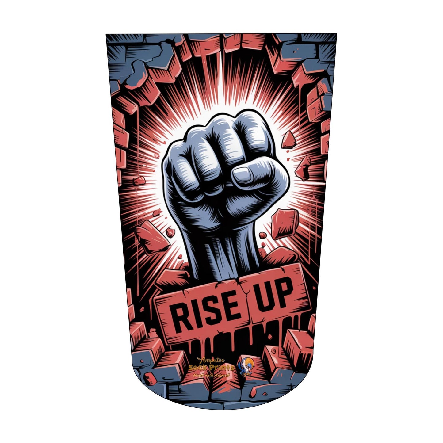Amputee sock, Fist through wall V2 BTKA