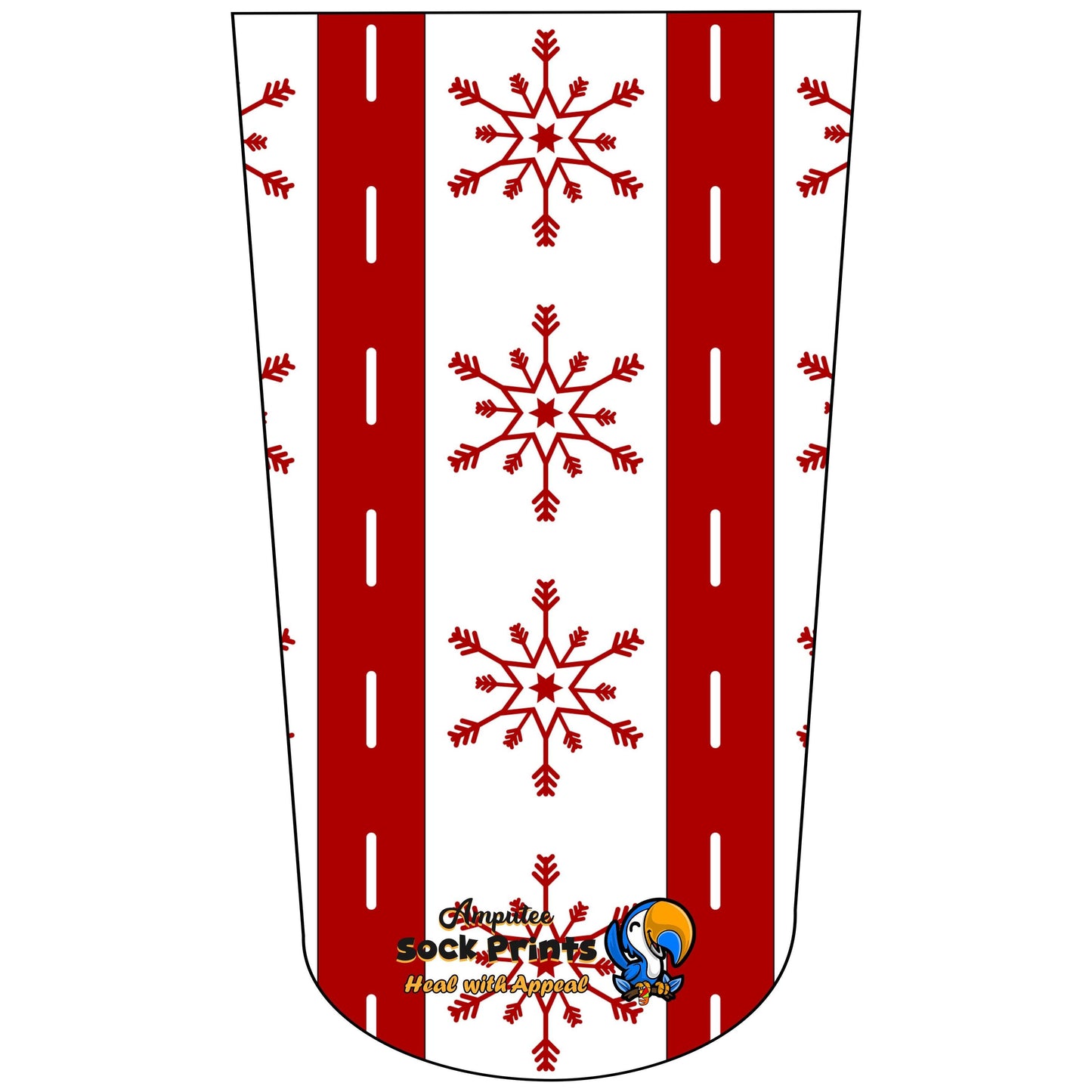Snowflakes Red White Wallpaper V1