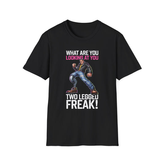 Amputee Humor, Limb Loss Awareness Tee,   What Are You Looking 2 Legged V1b Print