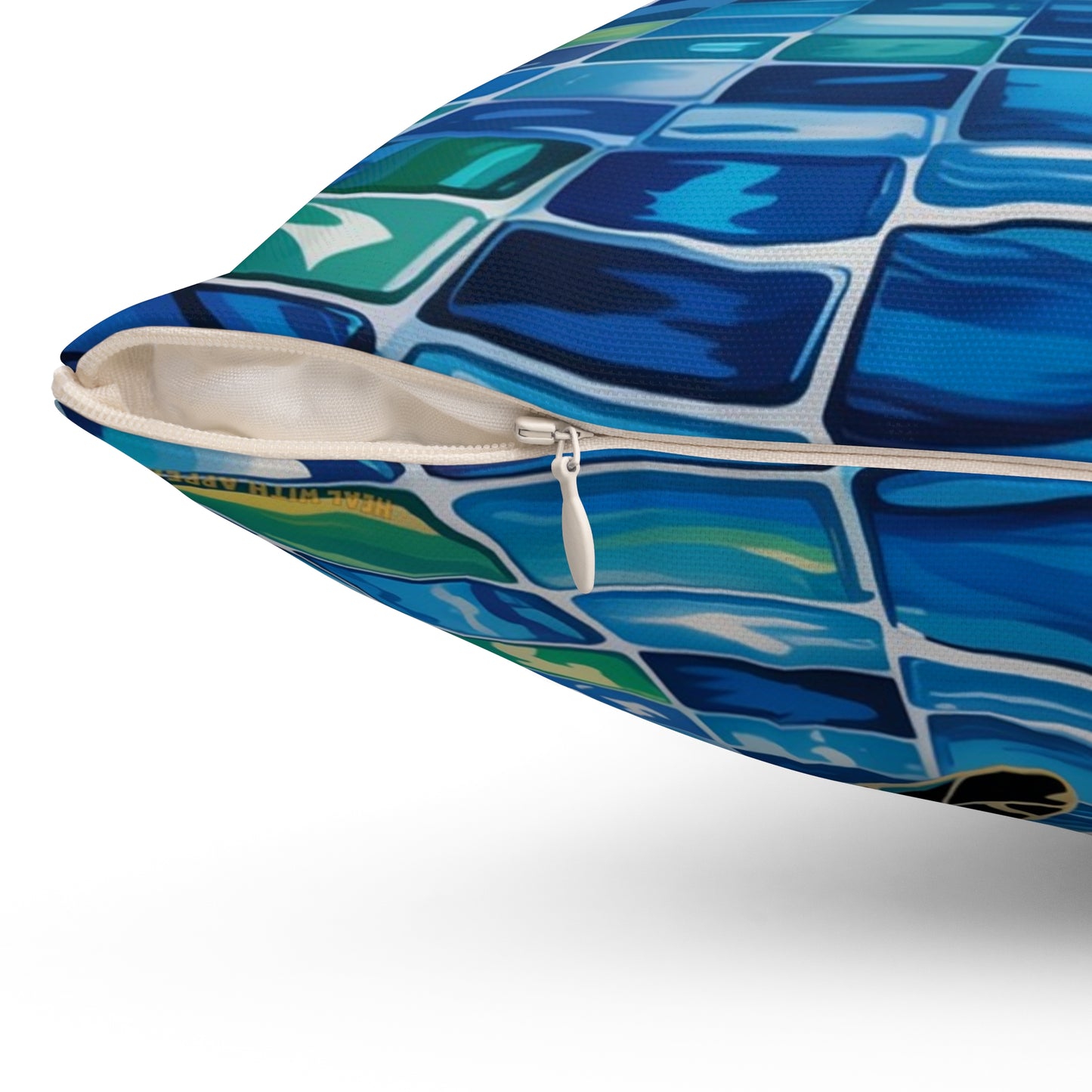 Inspirational Turtle Throw Pillow – Stained Glass Mosaic Cushion | Endurance & Wisdom Decorative Decor